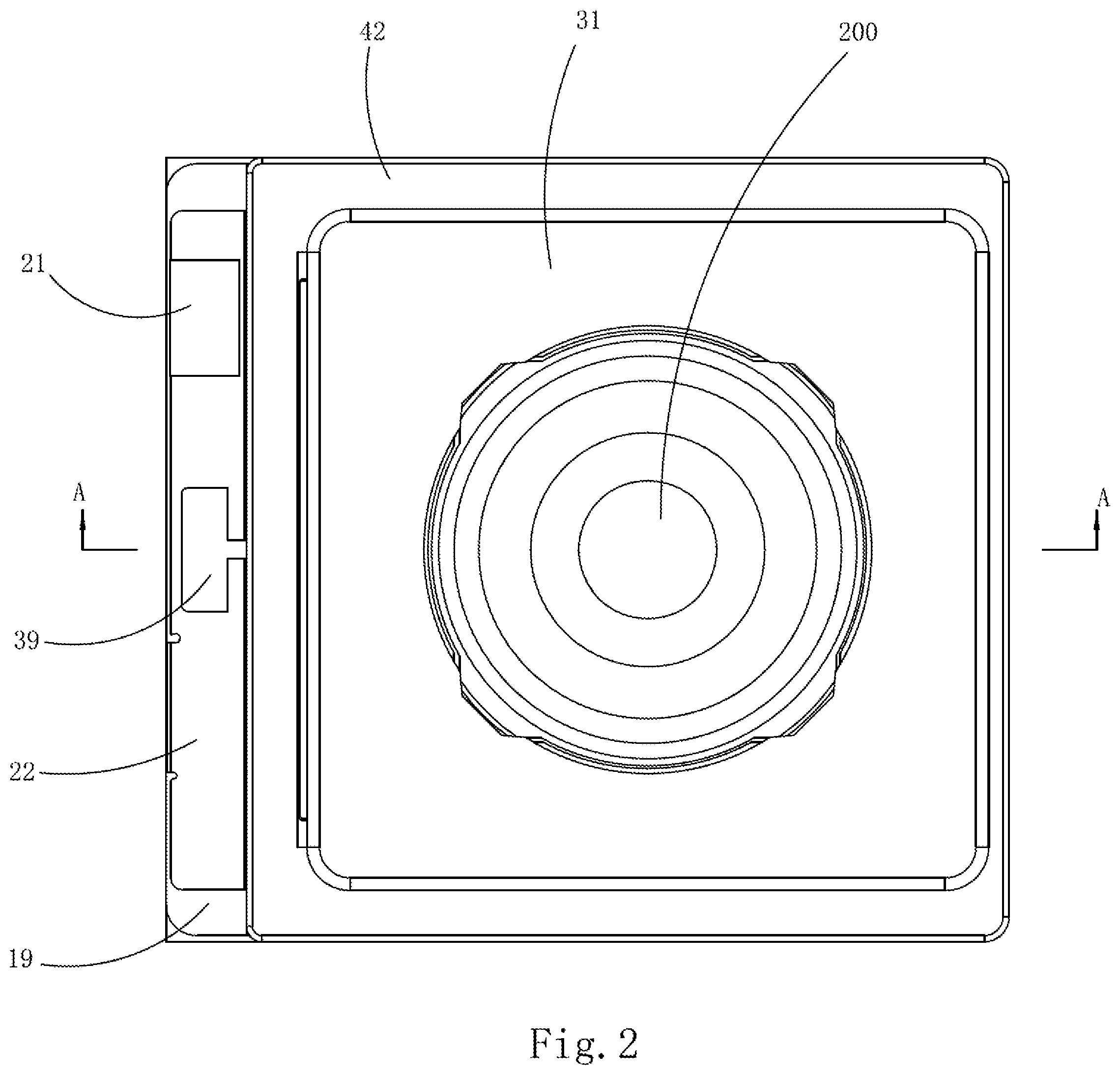 Patent US12316942 Figure 2 – Lens module, camera and portable electronic device