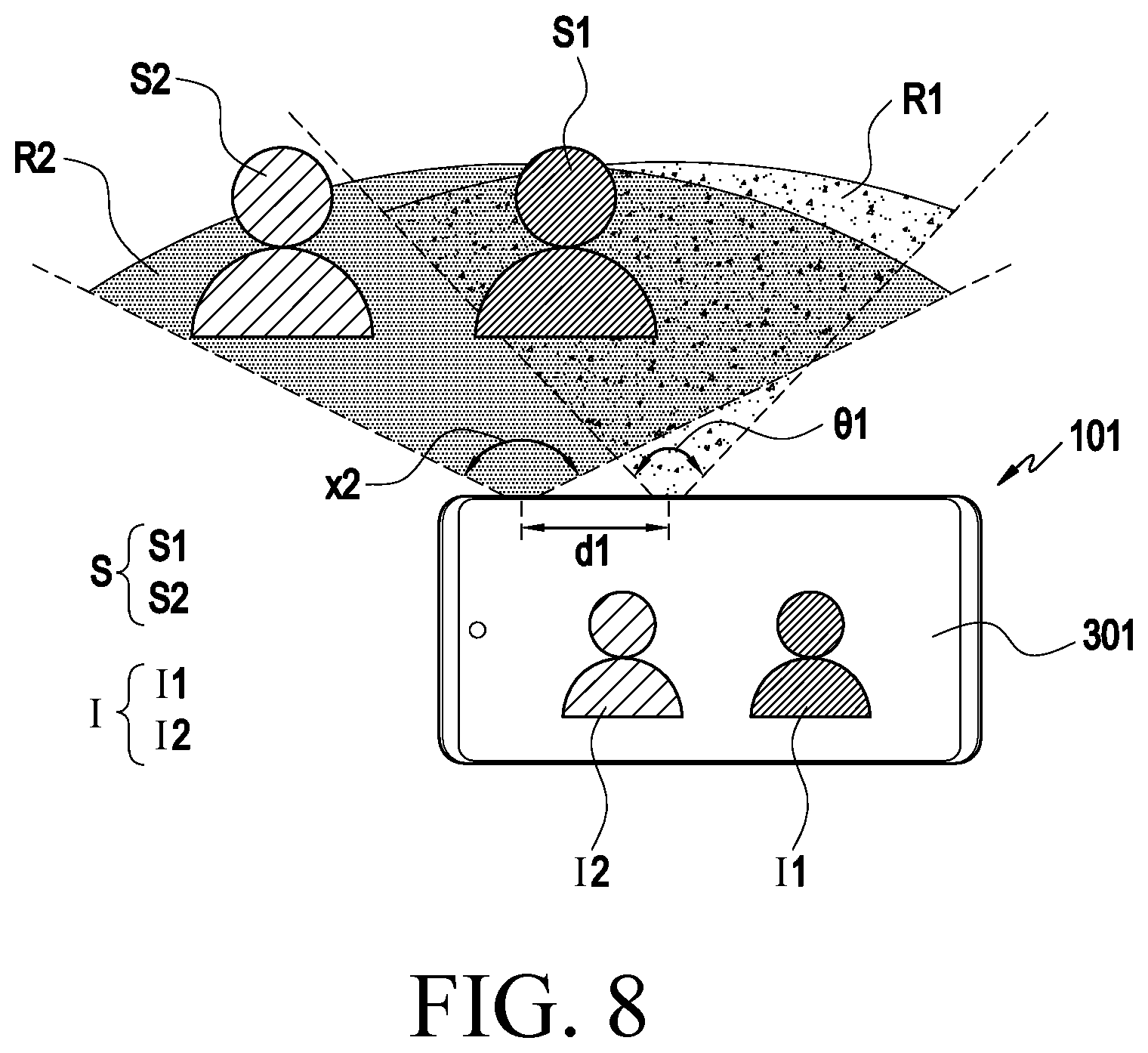 Patent US12316947 Figure 8 – Electronic device comprising antenna module disposed in camera module