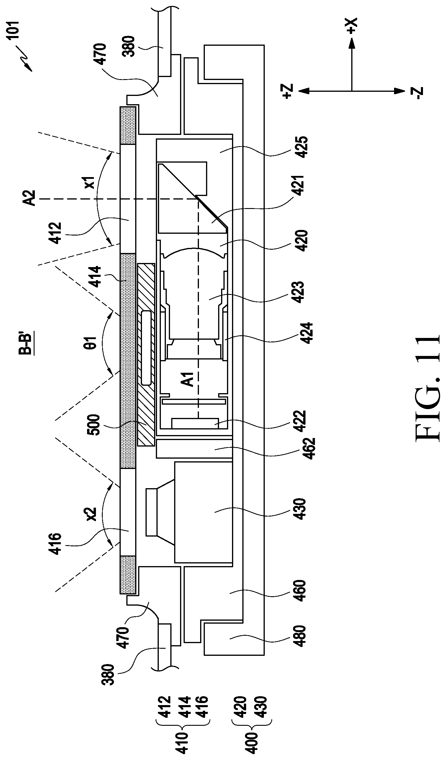 Patent US12316947 Figure 14 – Electronic device comprising antenna module disposed in camera module
