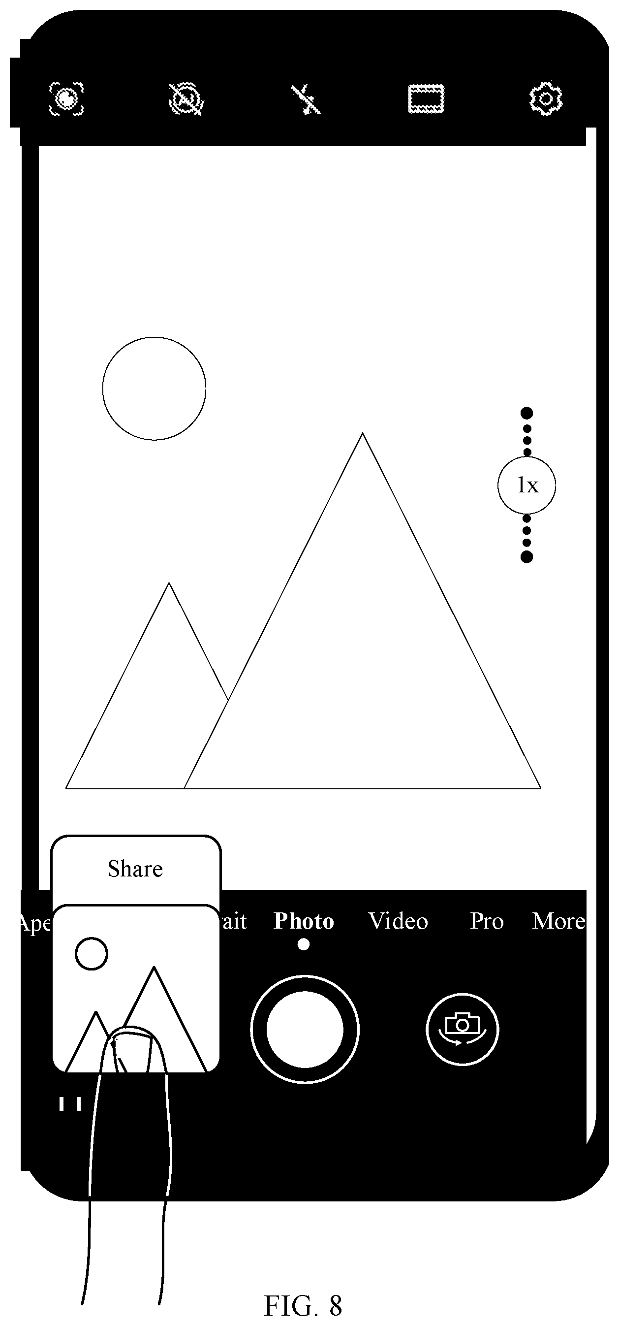 Patent US12316952 Figure 8 – Photo preview method, electronic device, and storage medium