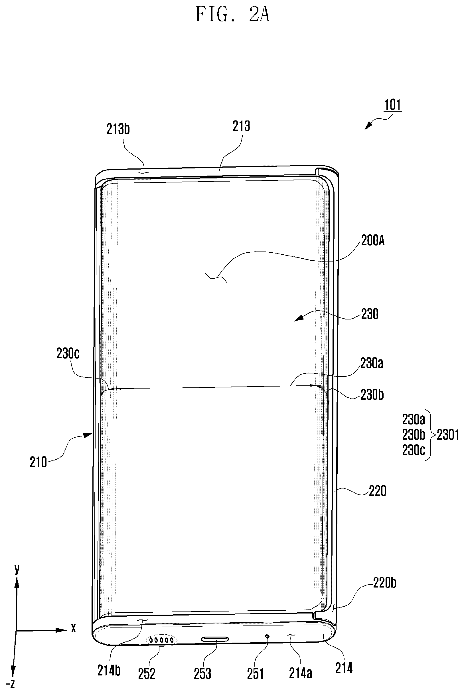 Patent US12316955 Figure 2 – Flexible electronic device, and method for operating camera view screen