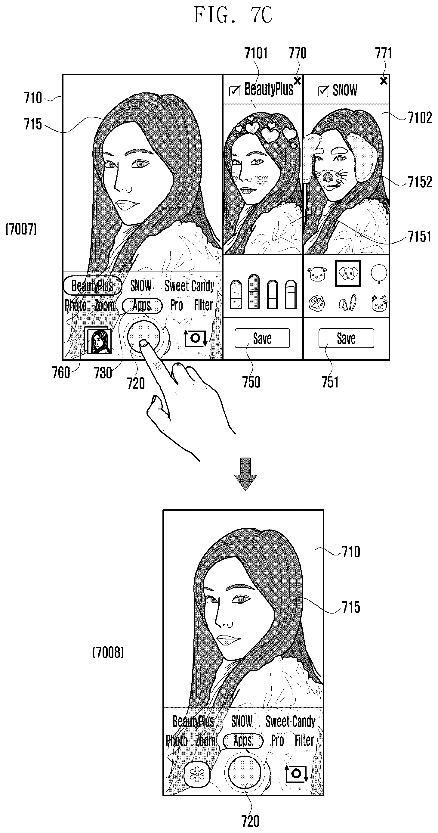 Patent US12316955 Figure 18 – Flexible electronic device, and method for operating camera view screen