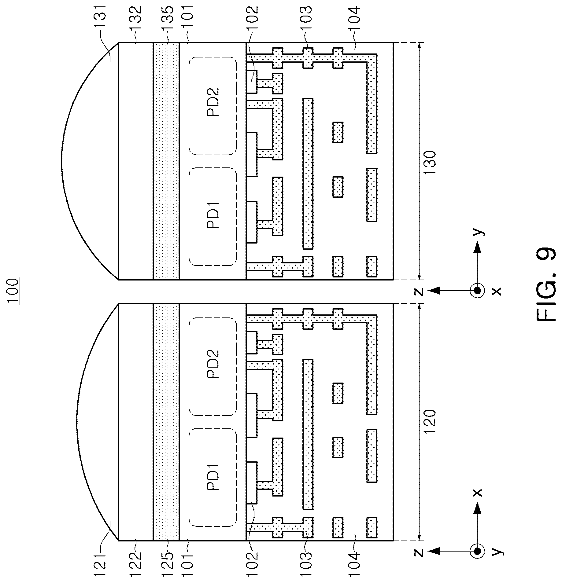 Patent US12316988 Figure 10 – Camera devices having autofocus pixels