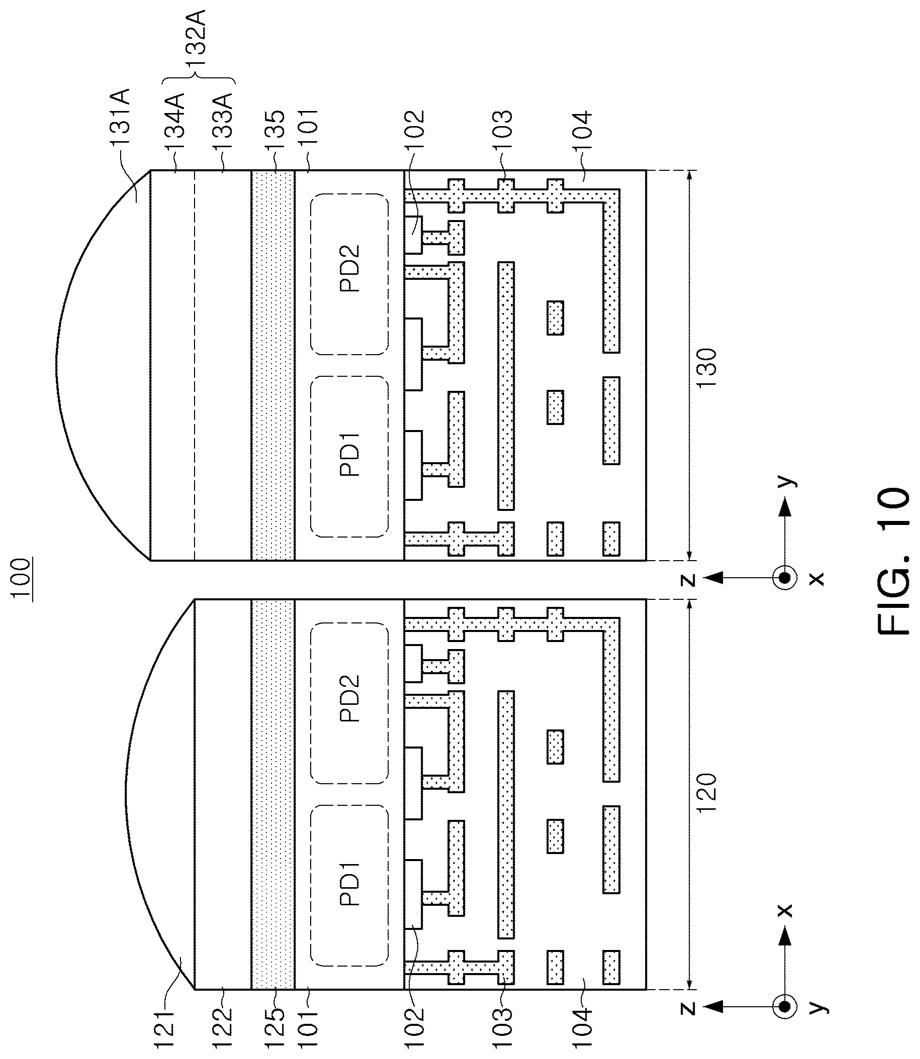Patent US12316988 Figure 11 – Camera devices having autofocus pixels