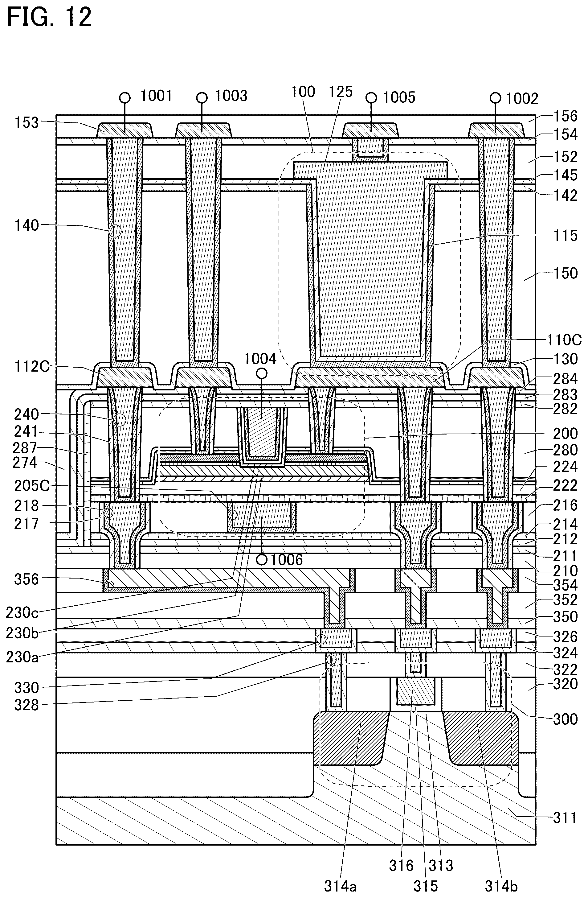 Patent US12316991 Figure 12 – Imaging device and electronic device