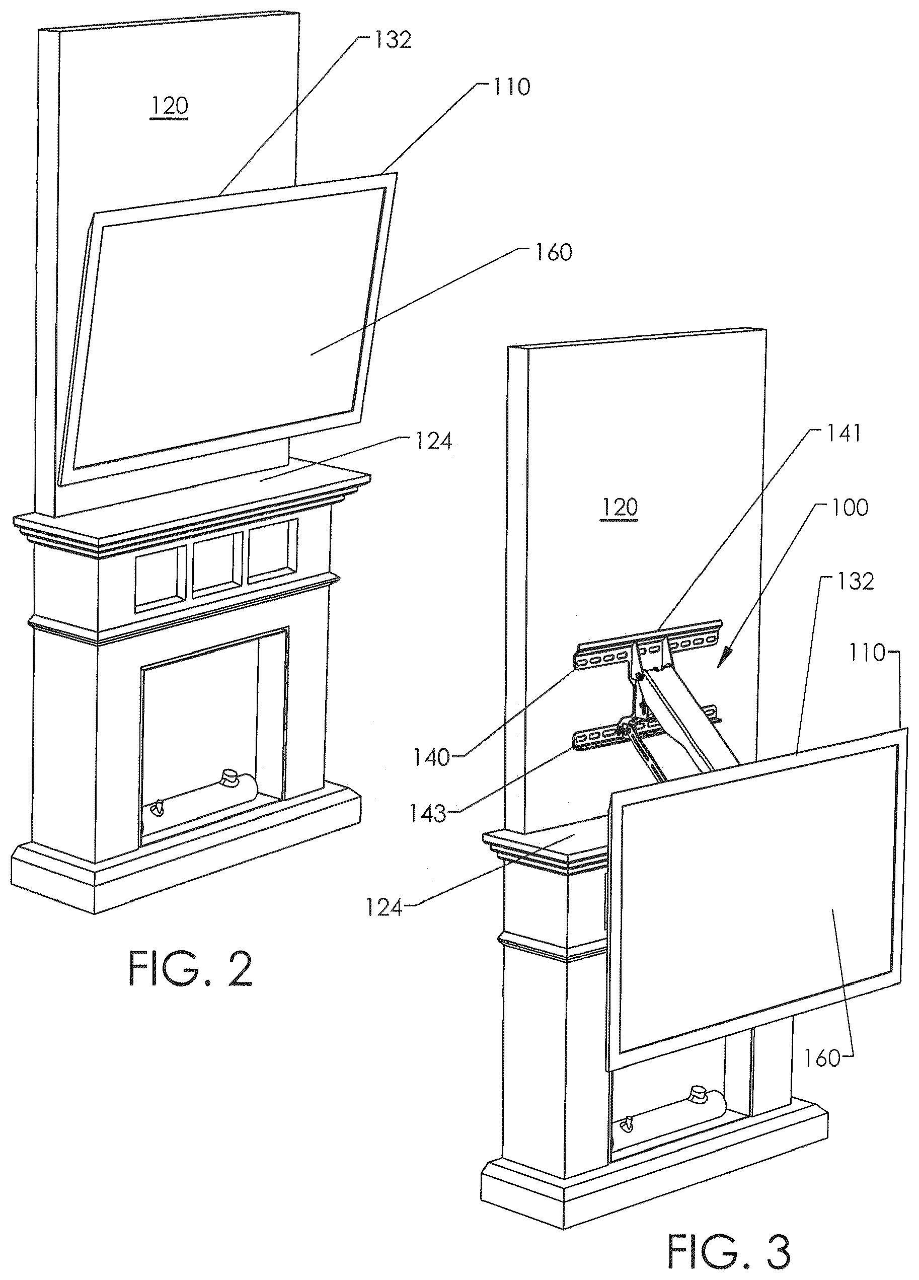 Patent US12316996 Figure 2 – Television mounting systems