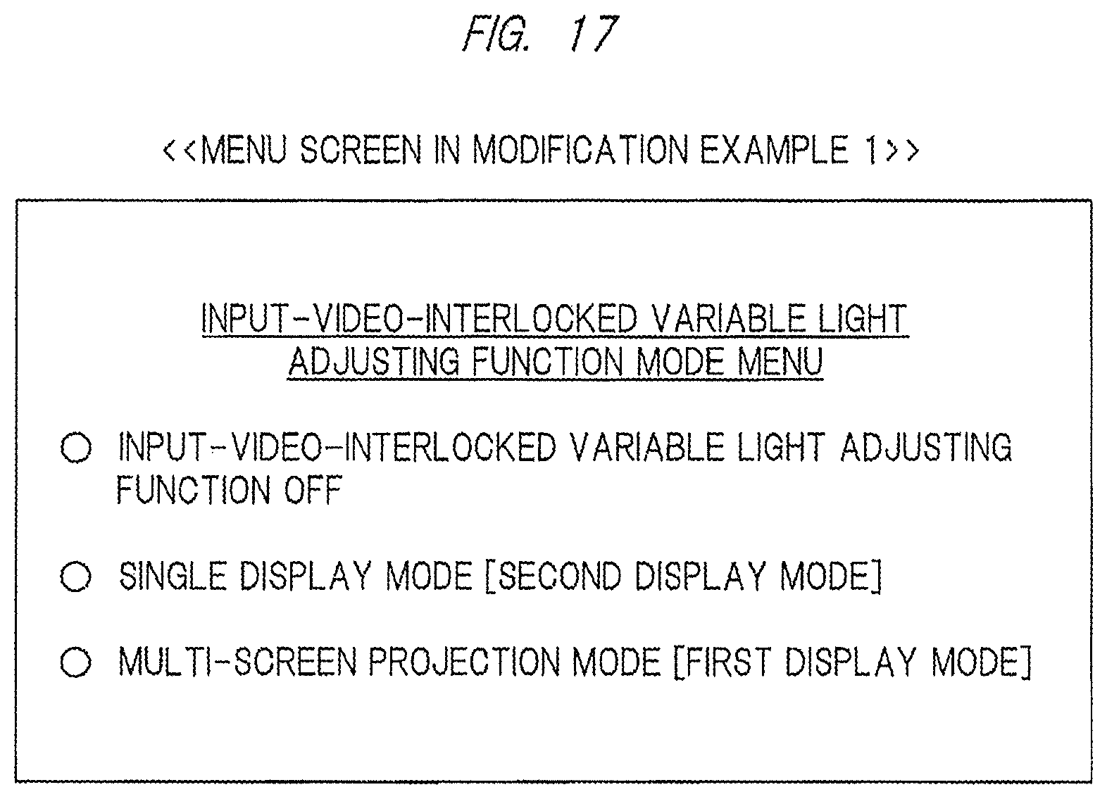 Patent US12317006 Figure 16 – Projection video display apparatus with variable light adjustment for multi-screen projection mode