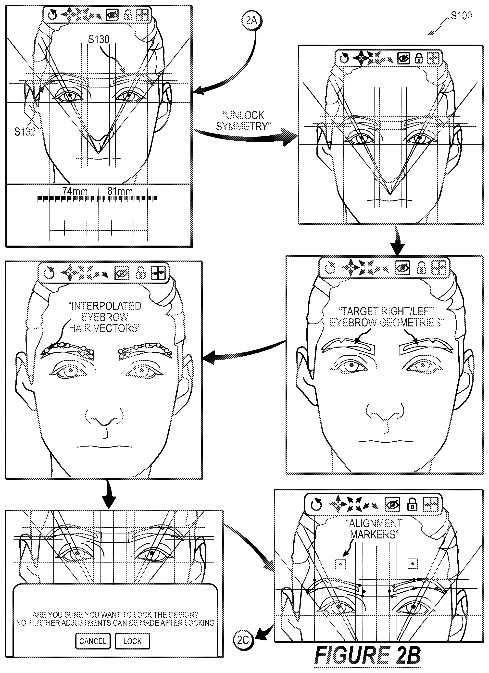 Patent US12317009 Figure 4 – System and method for guiding eyebrow shaping with projected light