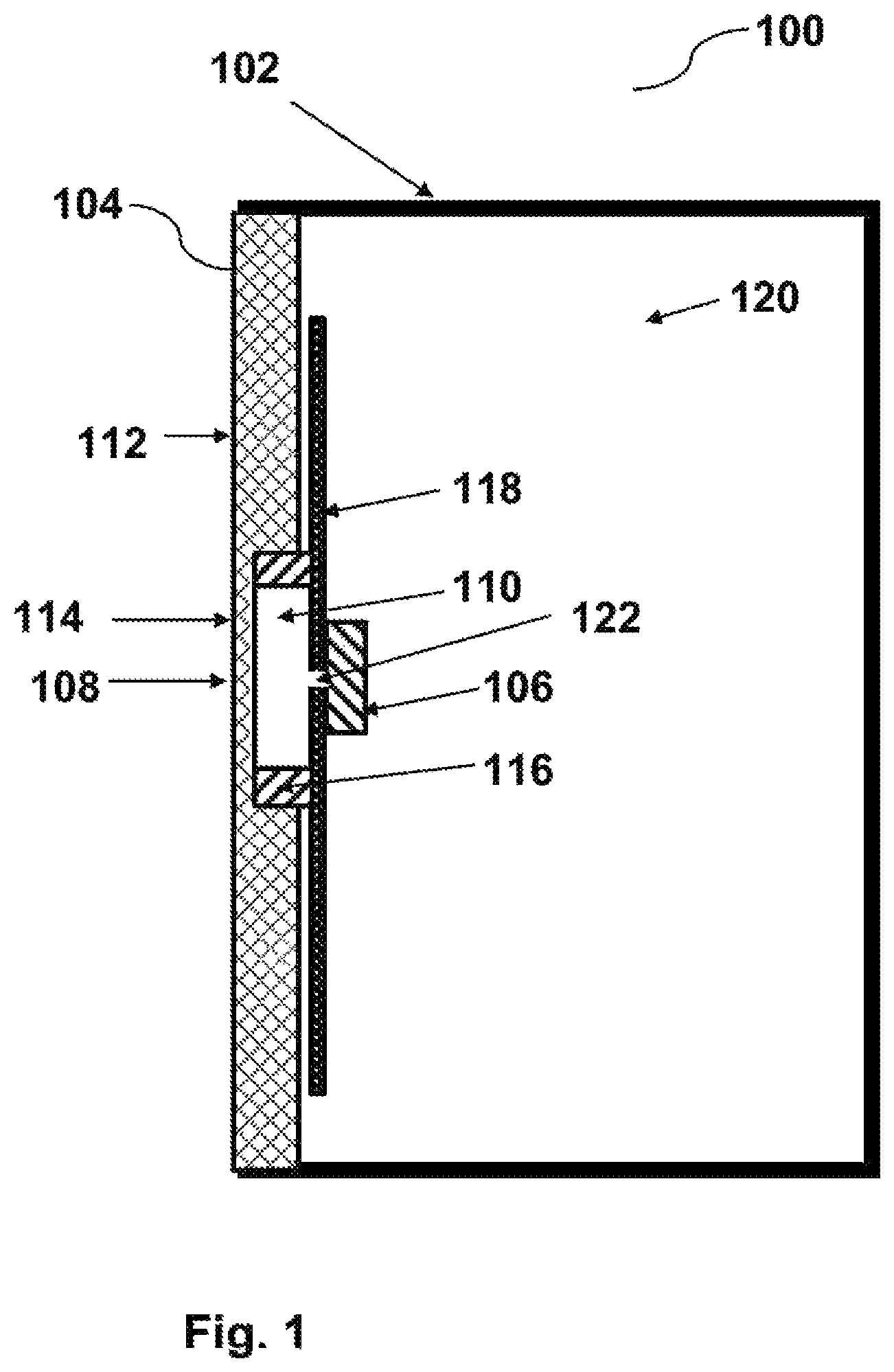 Patent US12317016 Figure 1 – Microphone device with a closed housing and a membrane