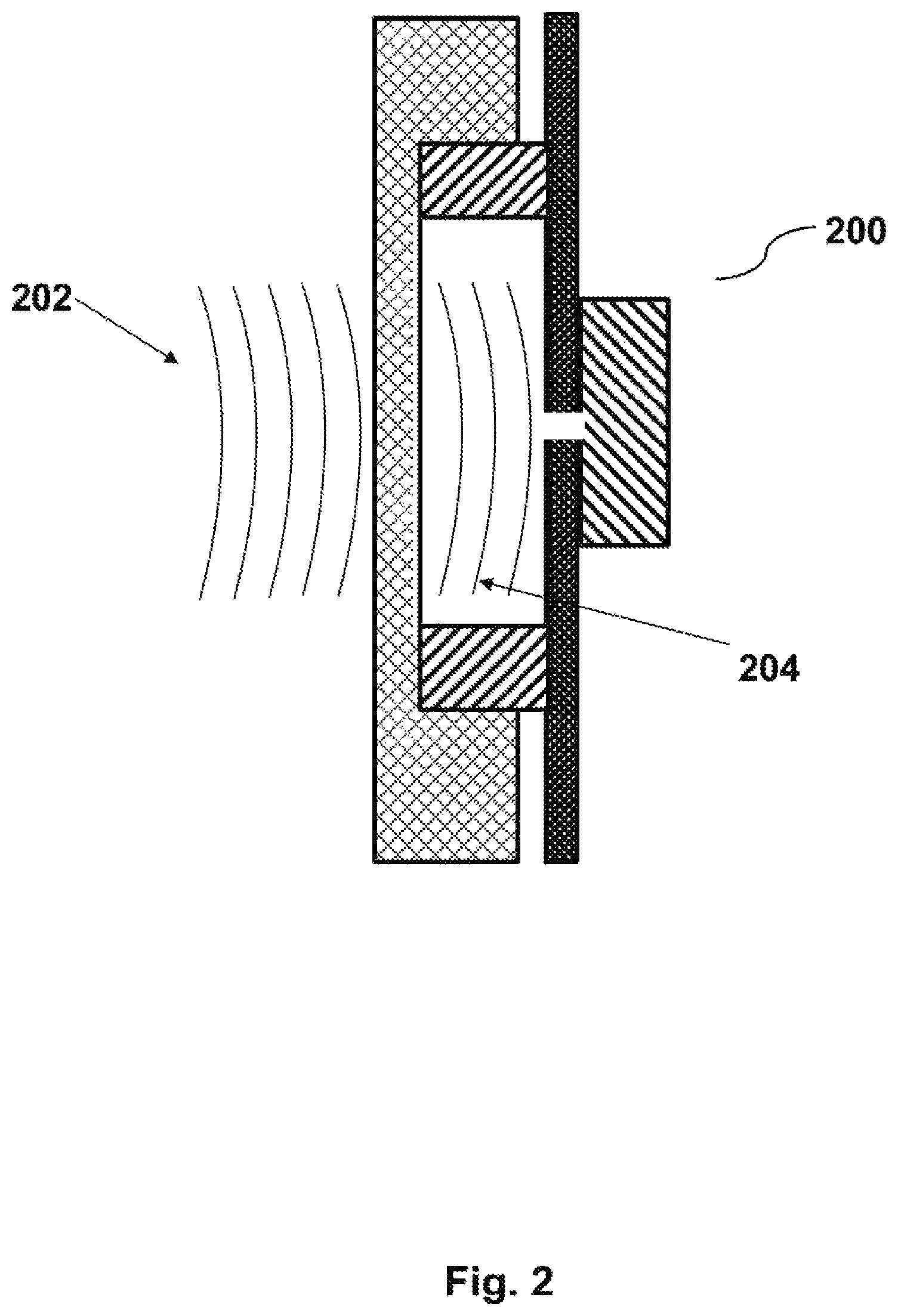 Patent US12317016 Figure 2 – Microphone device with a closed housing and a membrane