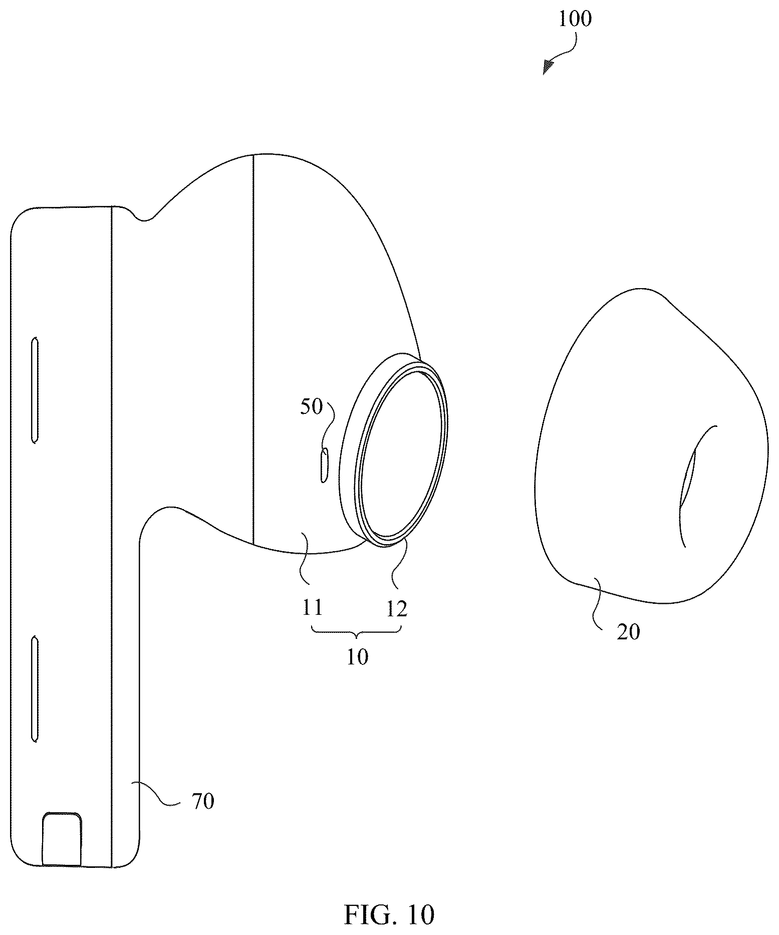 Patent US12317021 Figure 10 – Earphone