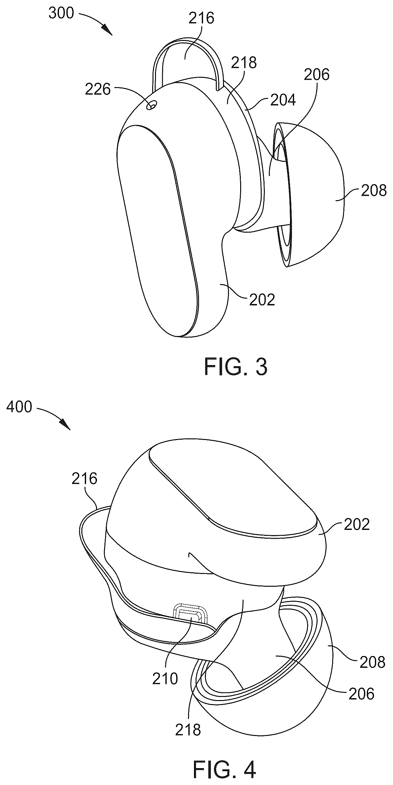 Patent US12317022 Figure 3 – Raised feature on earbud body