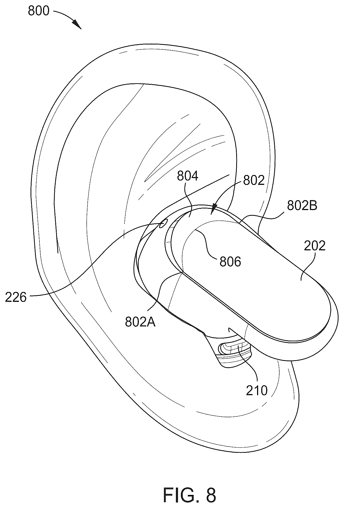 Patent US12317022 Figure 6 – Raised feature on earbud body