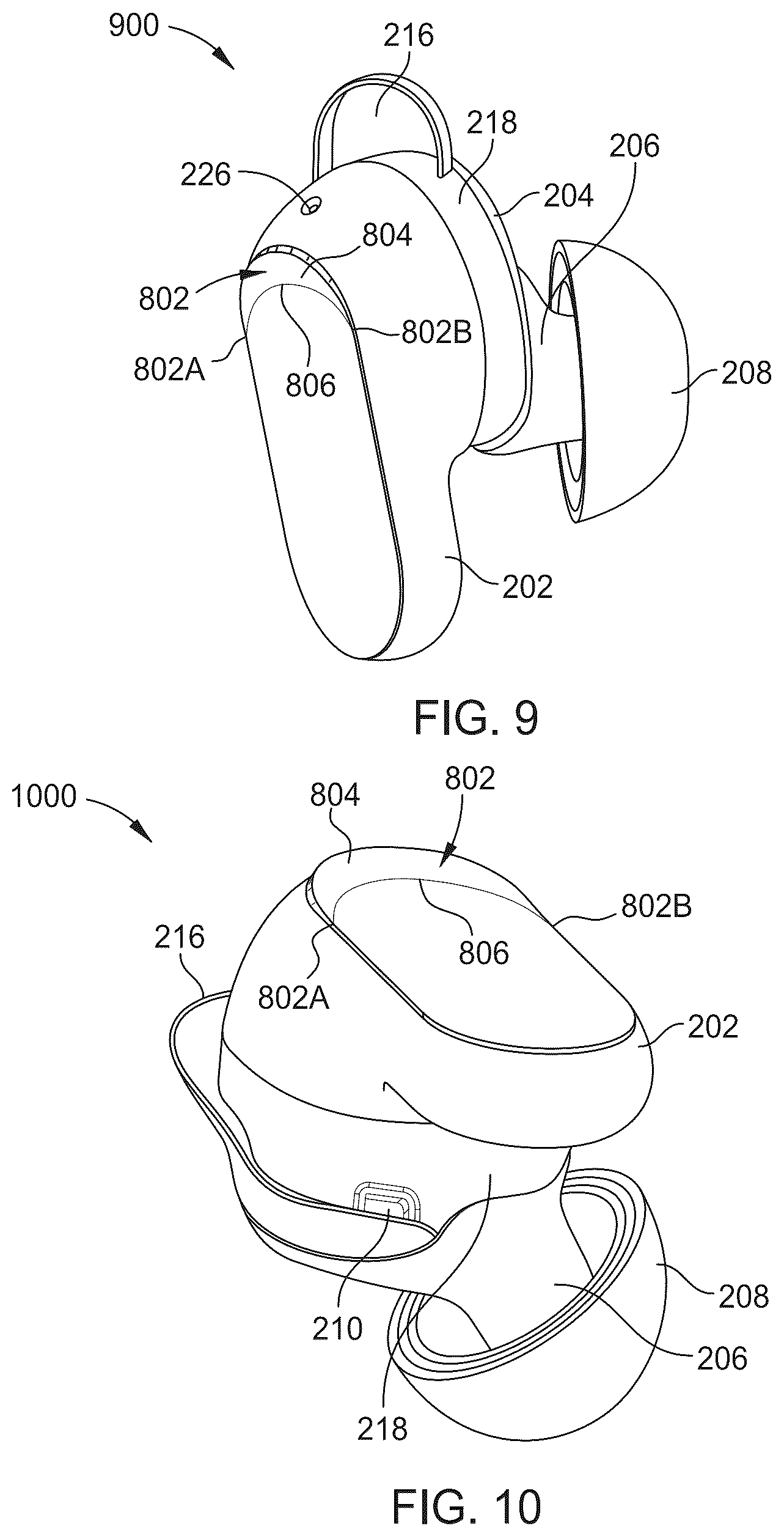 Patent US12317022 Figure 7 – Raised feature on earbud body