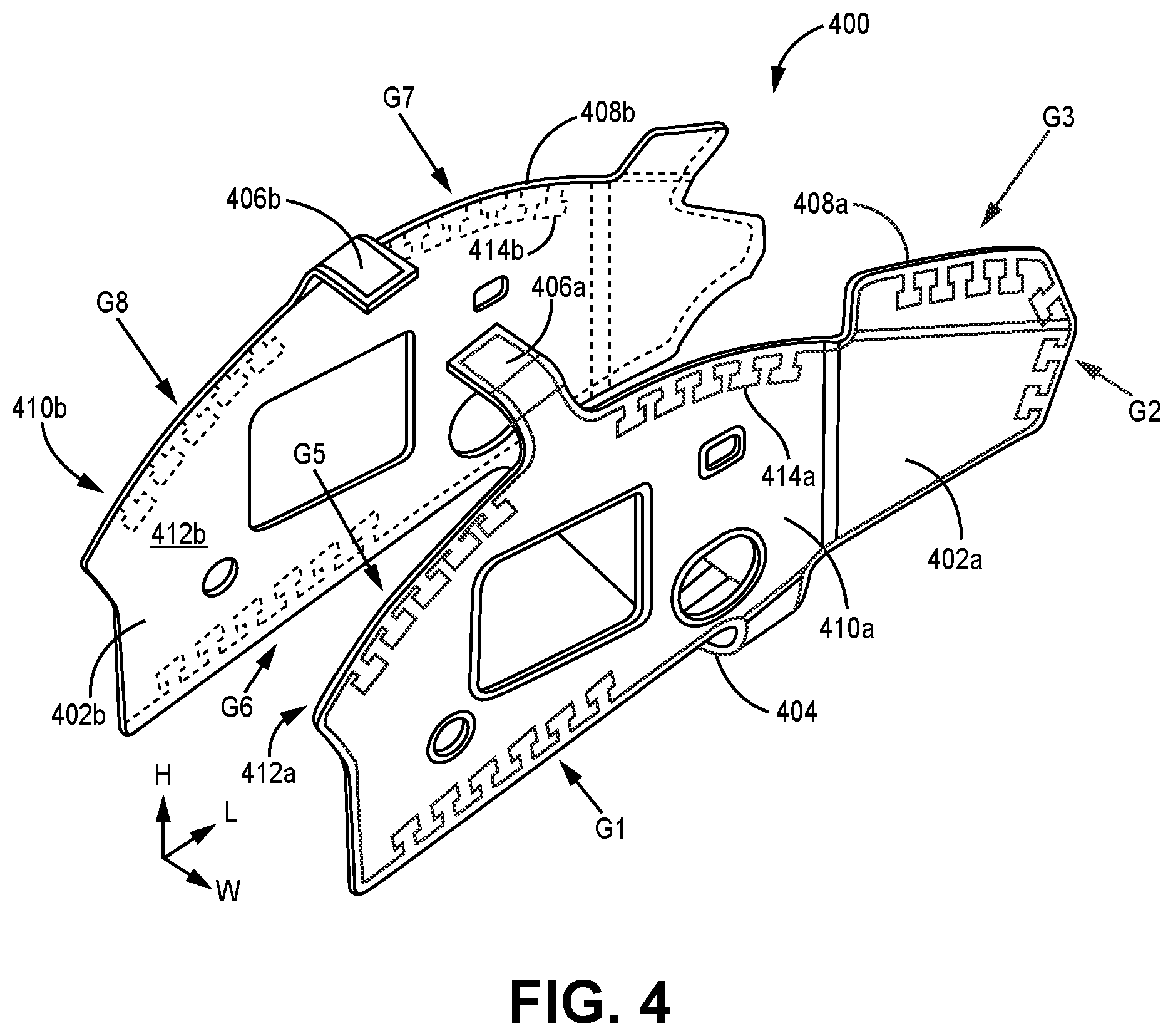 Patent US12317038 Figure 3 – Ear-worn electronic hearing device incorporating an antenna with cutouts