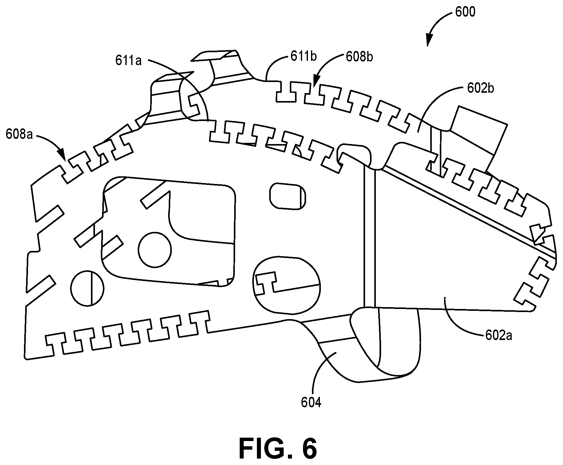 Patent US12317038 Figure 5 – Ear-worn electronic hearing device incorporating an antenna with cutouts