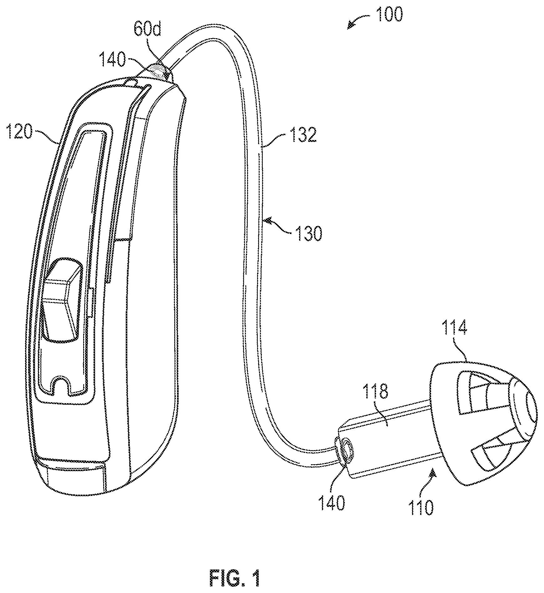 Patent US12317040 Figure 1 – Electrical cable assembly for ear-worn hearing devices