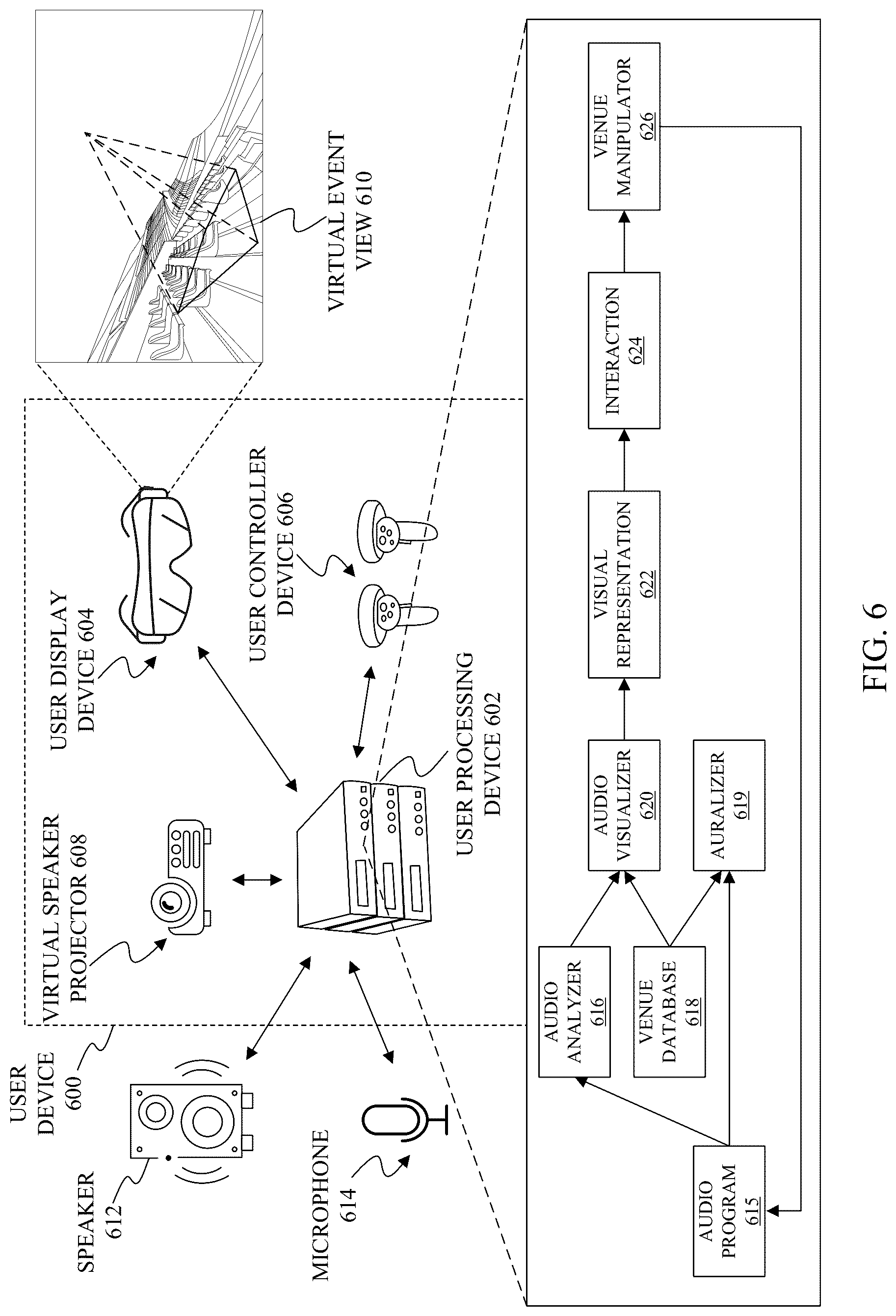 Patent US12317066 Figure 7 – Method and system for spatial audio metering using extended reality devices