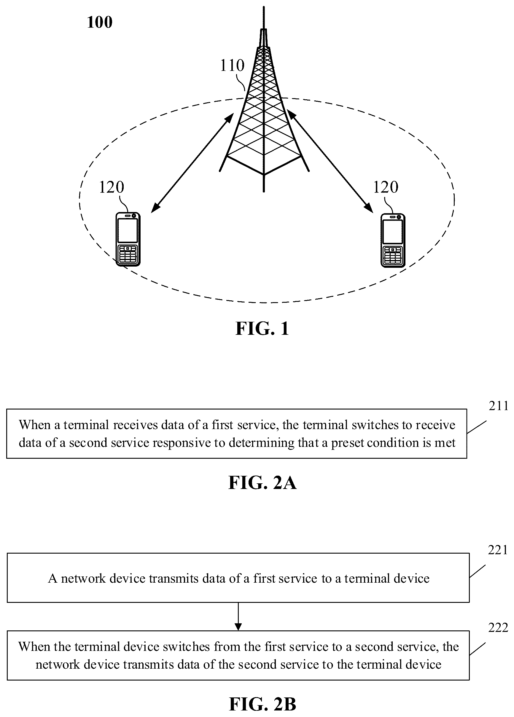 Patent US12317137 — Method for service switching between broadcast service and unicast service, terminal, and network device — Figure 1