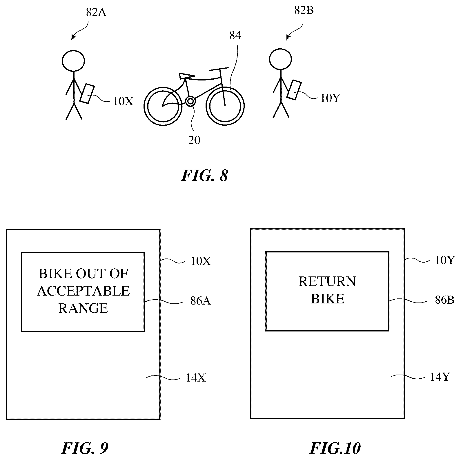 Patent US12317157 Figure 8 – Tracking systems with electronic devices and tags