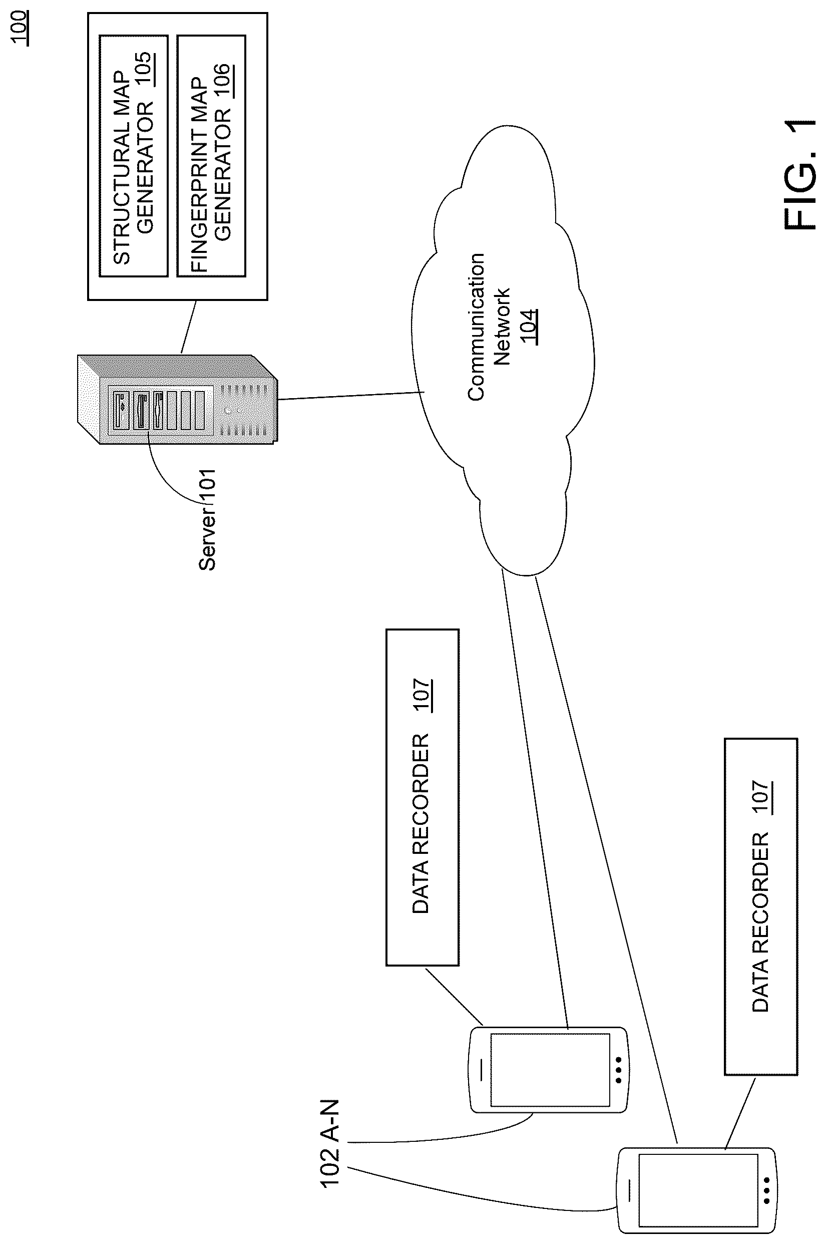 Patent US12317159 Figure 1 – Method and system for calibration of a space in an indoor area