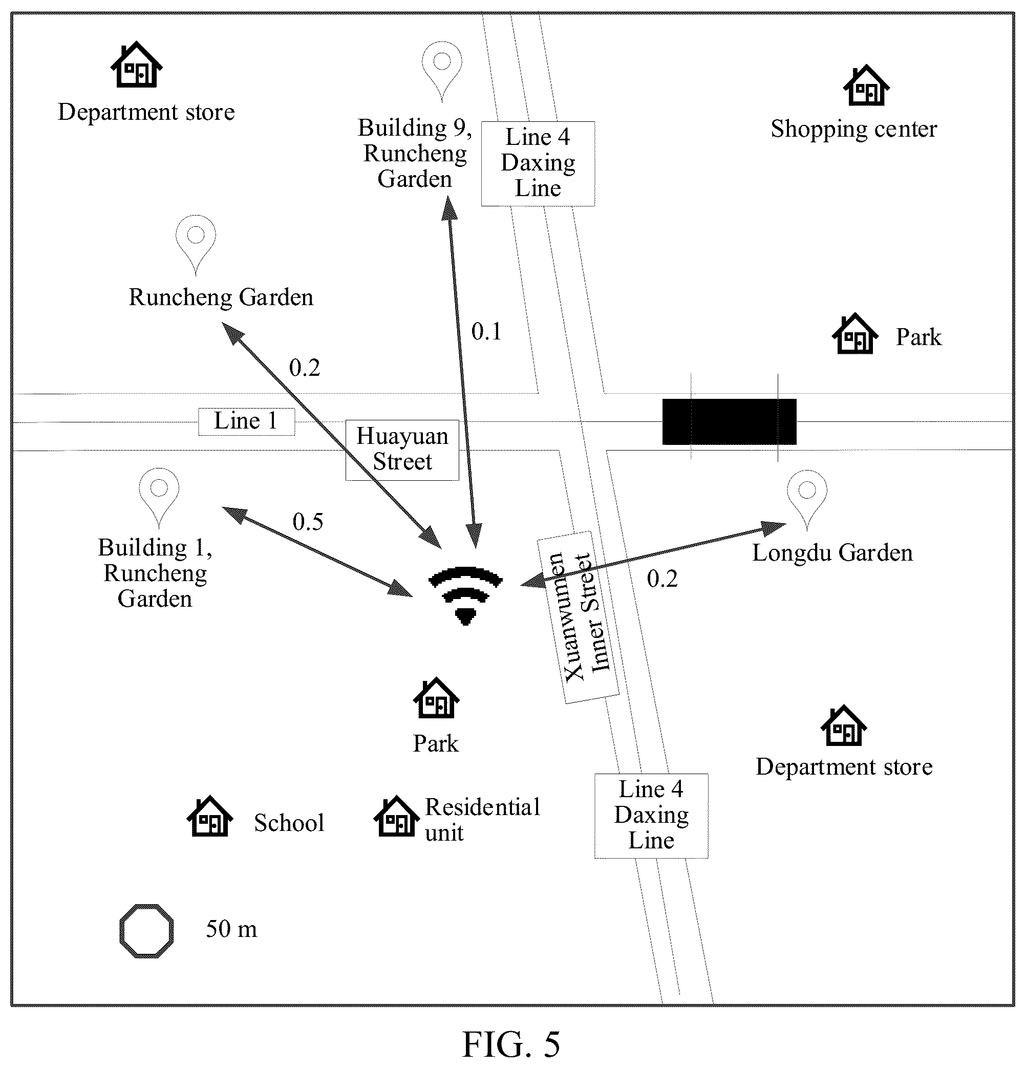 Patent US12317184 Figure 4 – Method and apparatus for mapping wireless hotspots and points of interest, computer-readable storage medium, and computer device