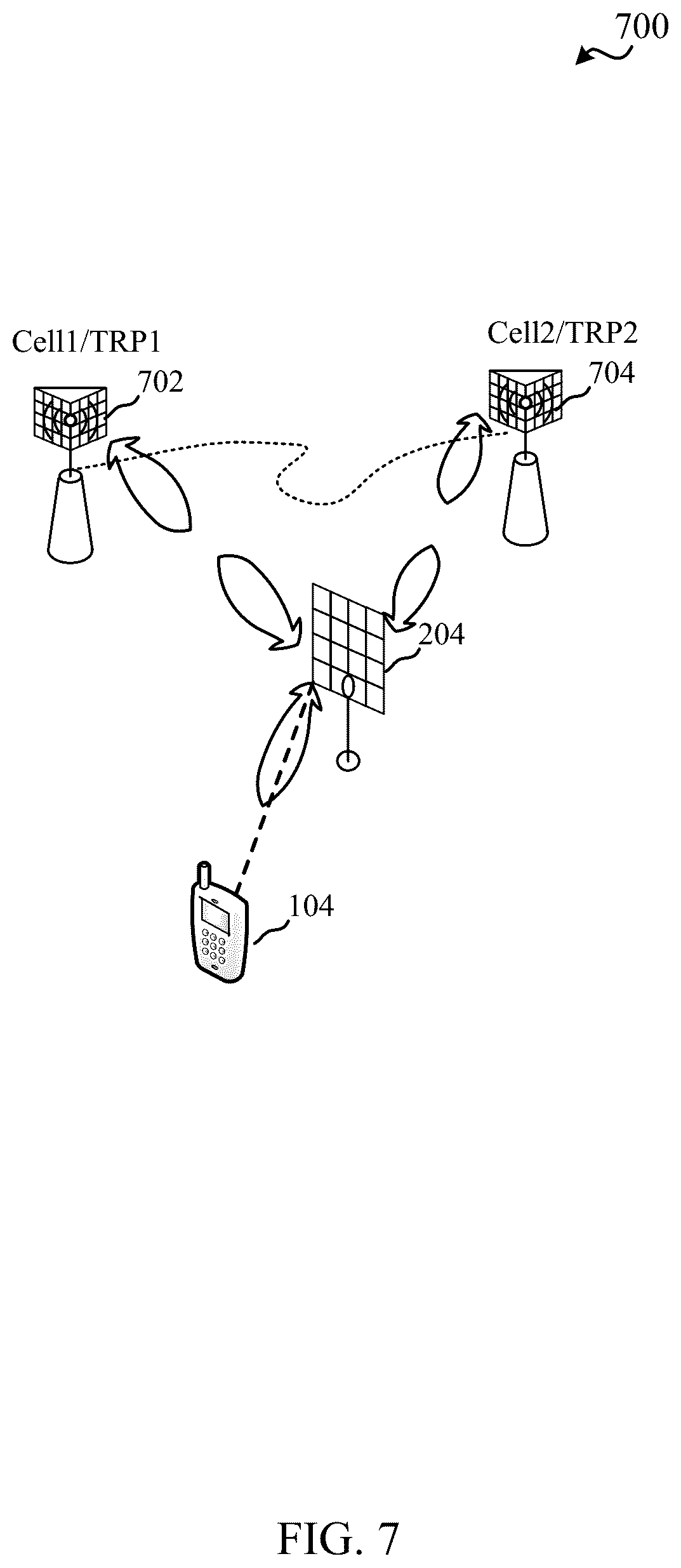 Patent US12317265 Figure 7 – Techniques for using repeaters with multiple upstream nodes in wireless communications
