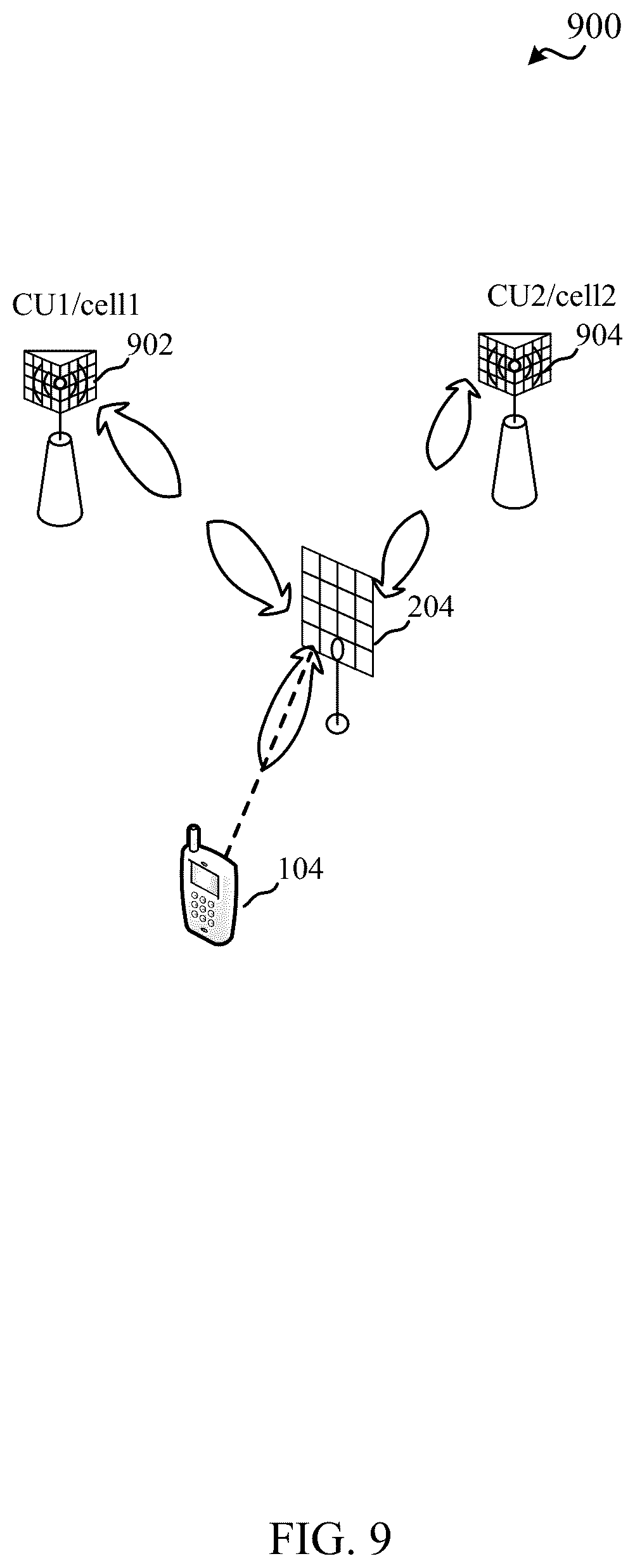 Patent US12317265 Figure 9 – Techniques for using repeaters with multiple upstream nodes in wireless communications