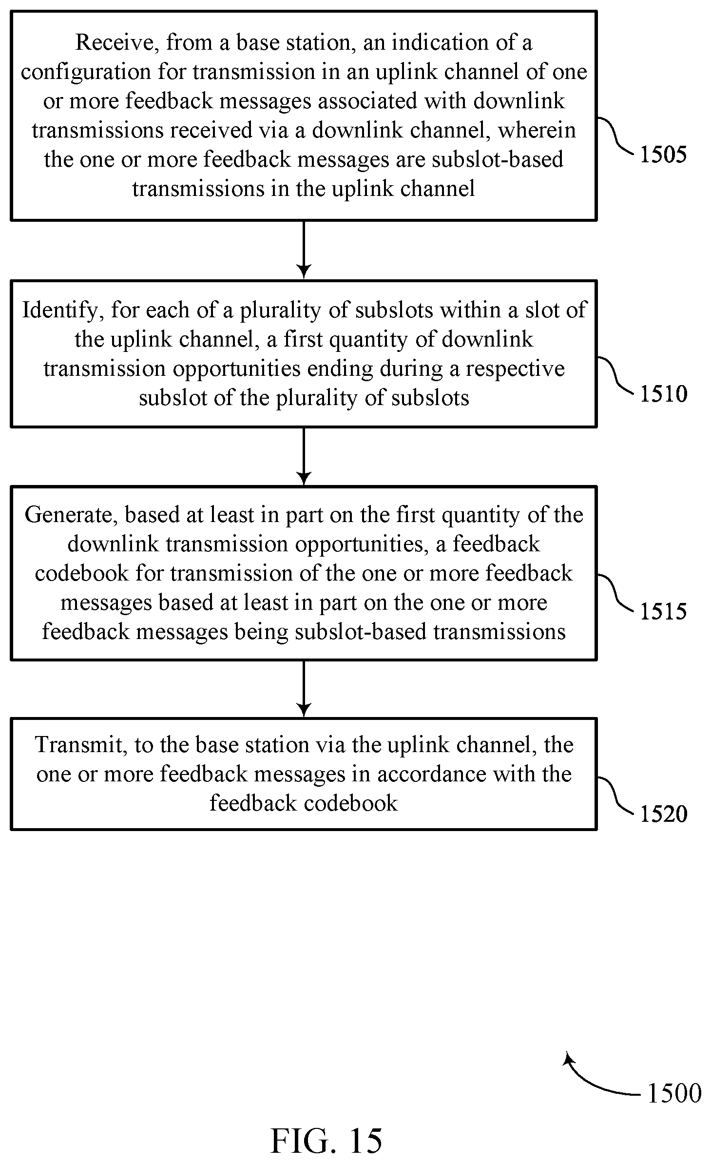 Patent US12317267 Figure 15 – Generating a feedback codebook