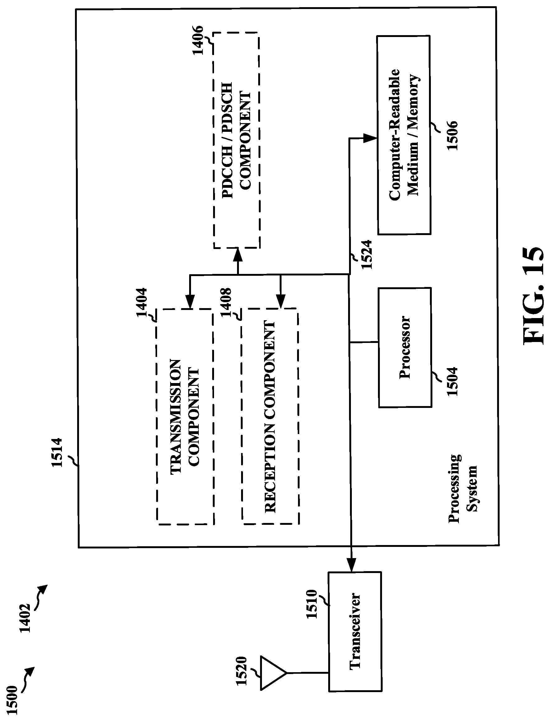 Patent US12317274 Figure 15 – Physical downlink shared channel including part of a downlink control information