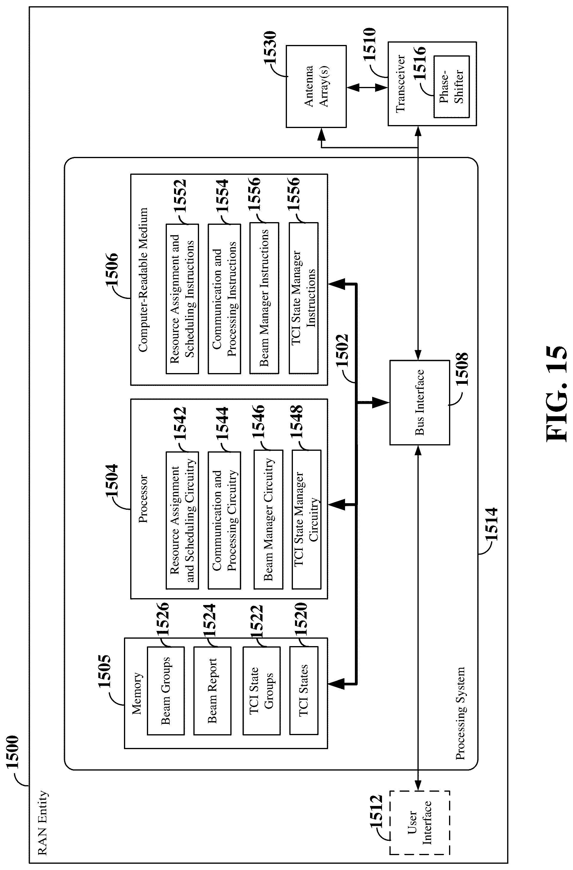 Patent US12317306 Figure 15 – Transmission configuration indicator (TCI) state groups