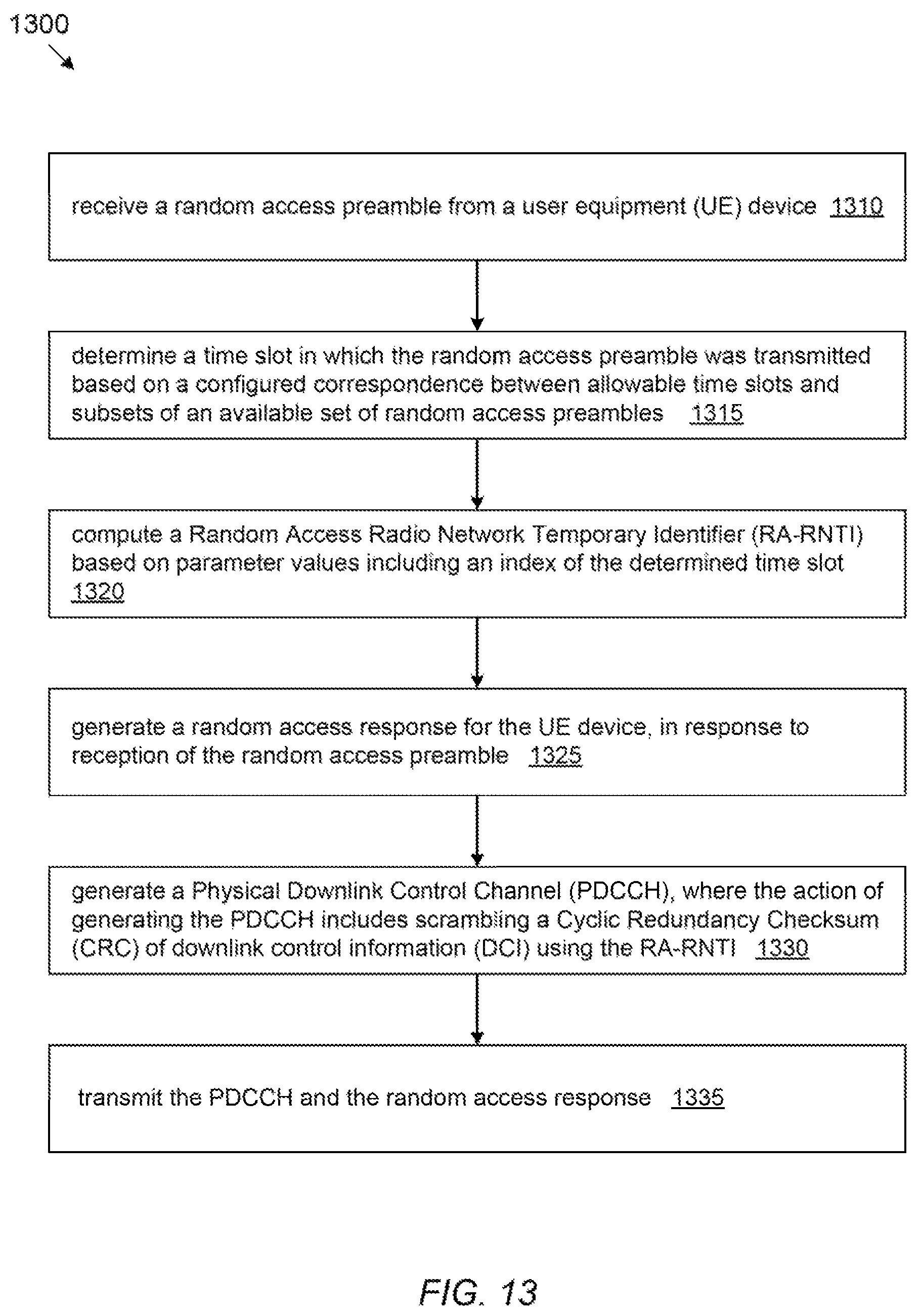 Patent US12317326 Figure 13 – Resolution of mismatch in calculation of random access radio network temporary identifier