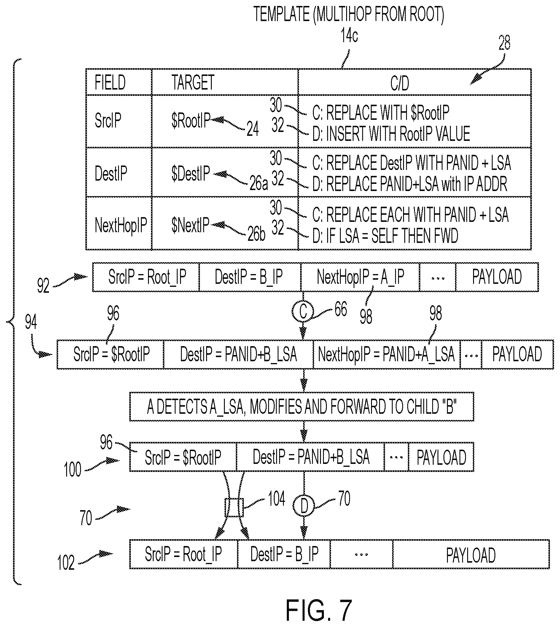 Patent US12317375 Figure 8 – Dynamic compression context in a wireless data network based on applying generic network context and device-specific context to a rule template