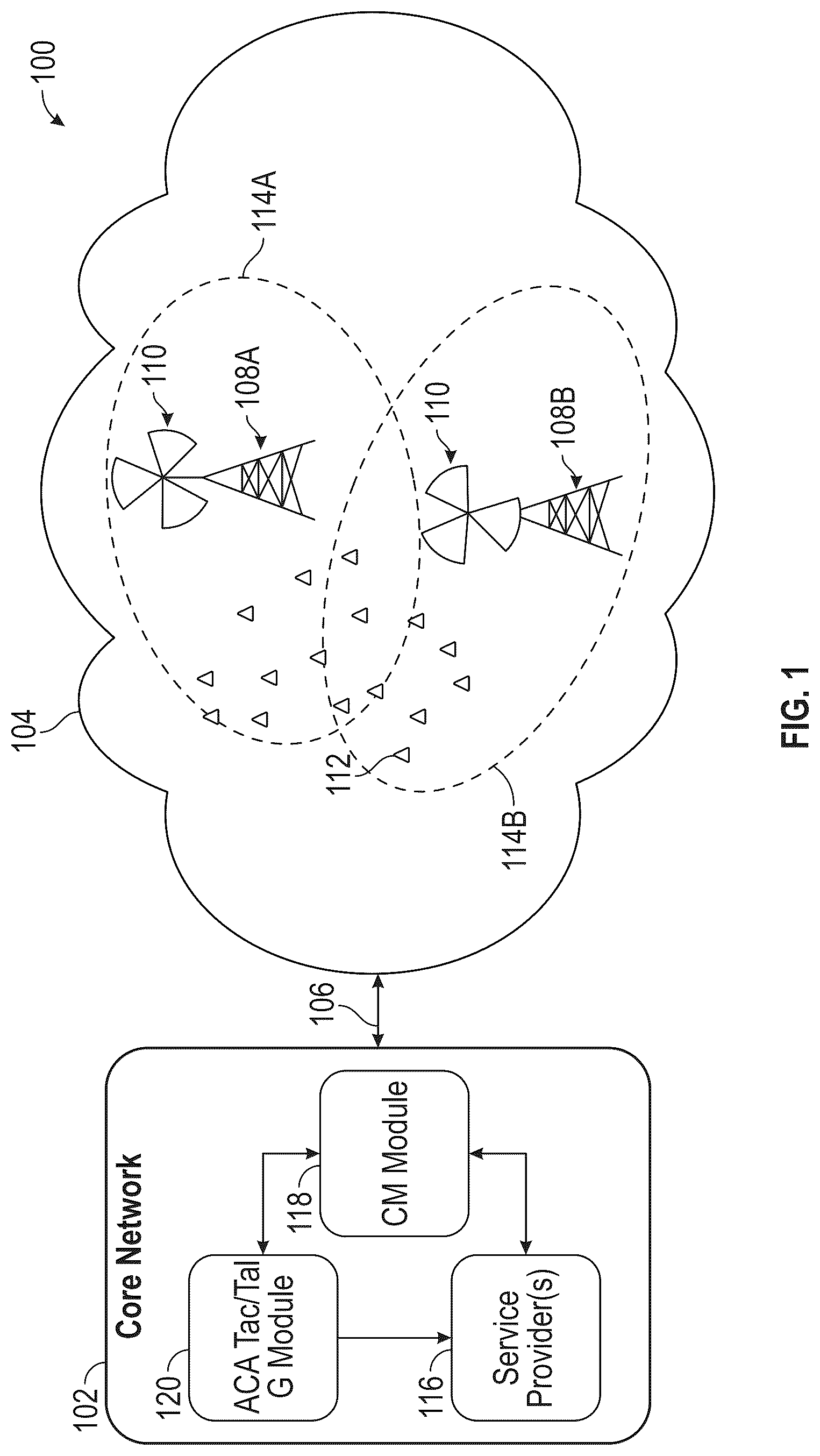 Patent US12317376 Figure 1 – System and method for auto-creation and assignment of TAC/TAL geography