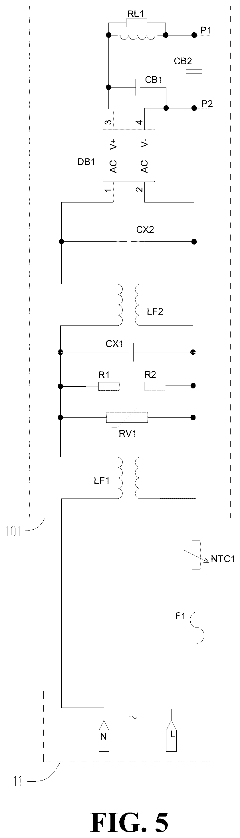 Patent US12317381 Figure 5 – Centralized control power supply and system