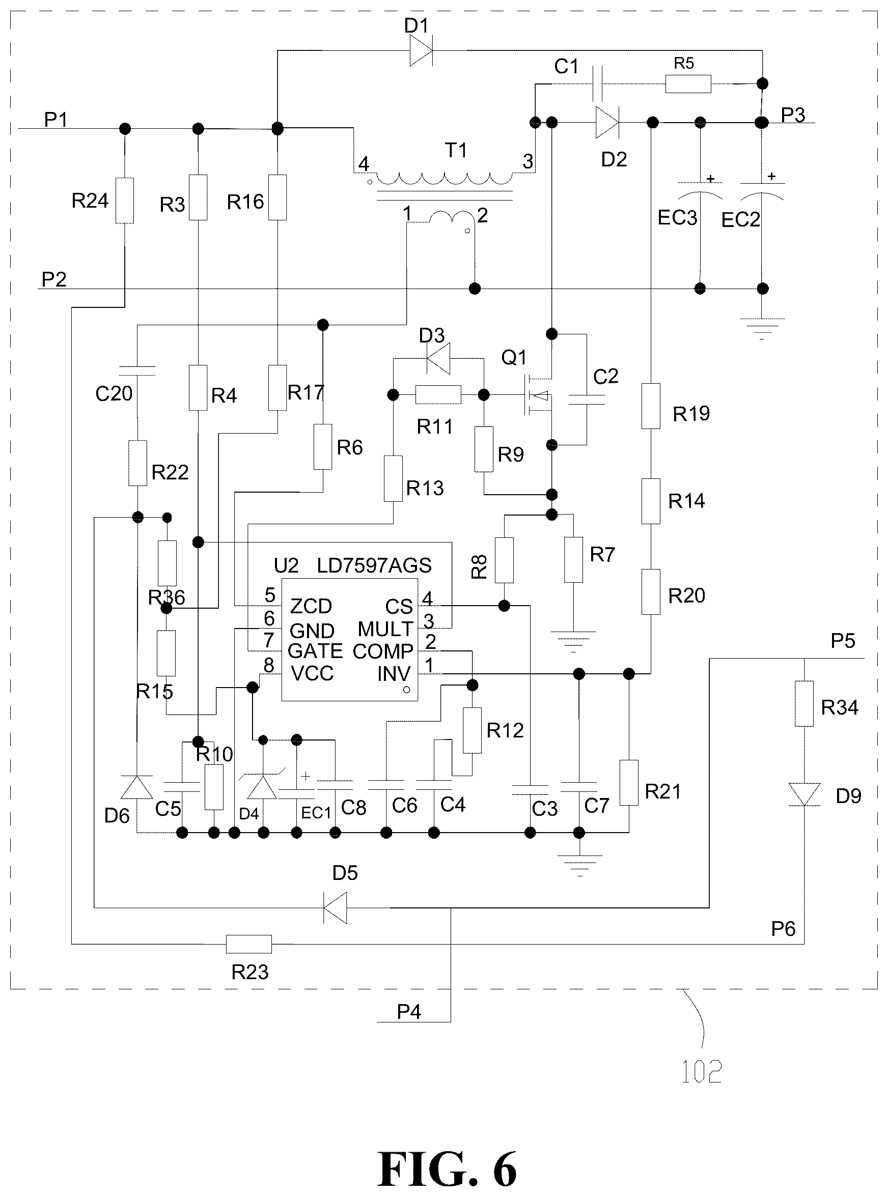 Patent US12317381 Figure 6 – Centralized control power supply and system