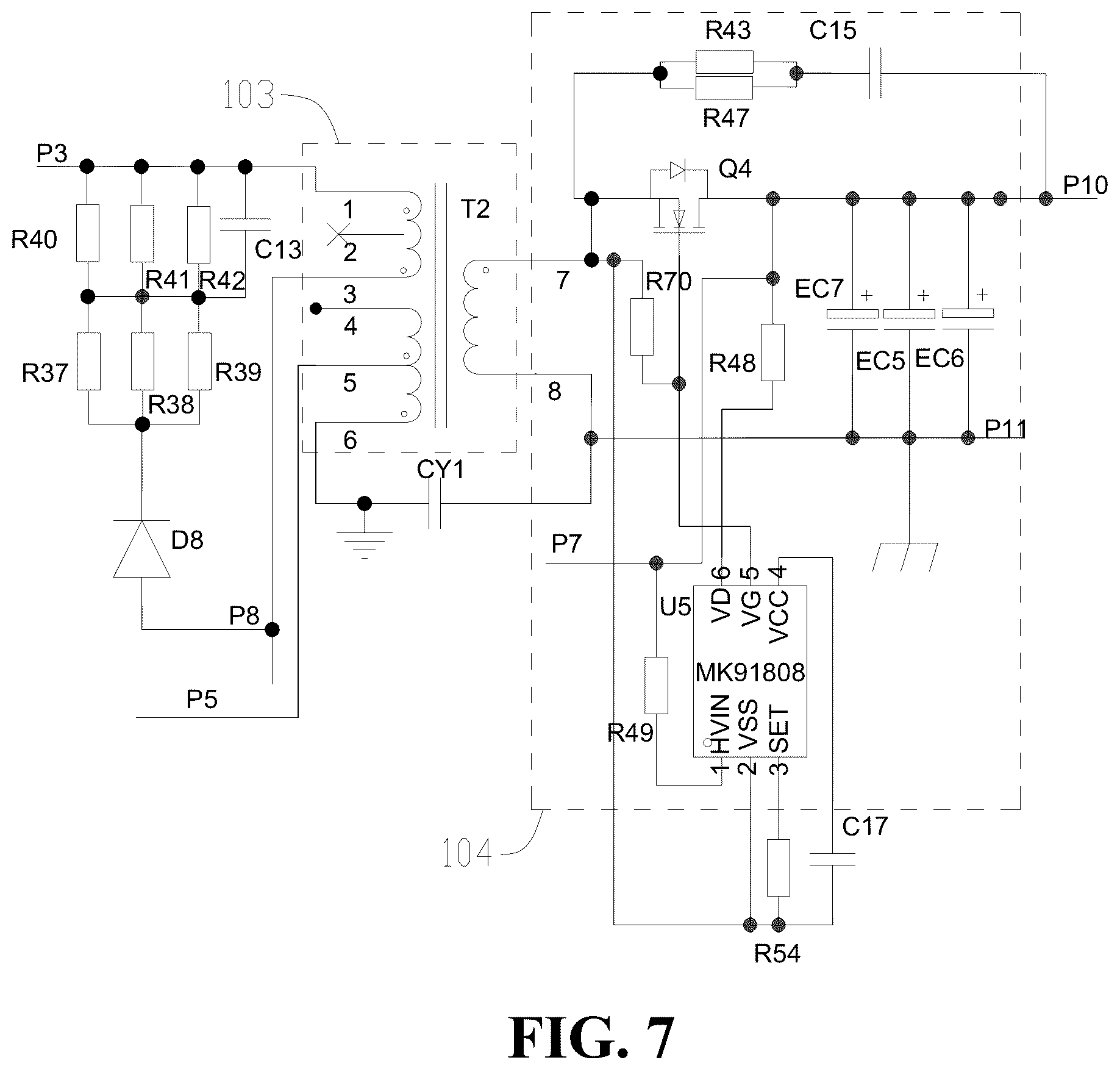 Patent US12317381 Figure 7 – Centralized control power supply and system