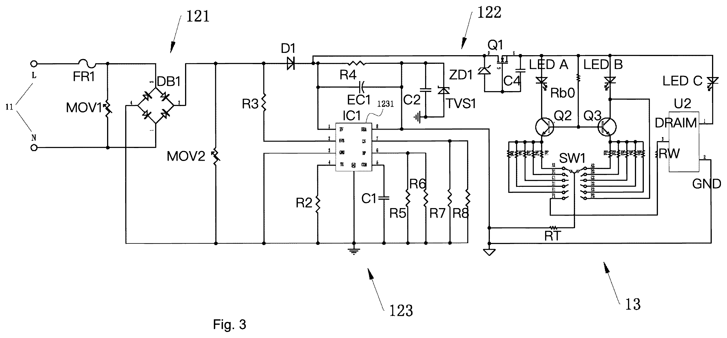 Patent US12317383 Figure 3 – Lighting apparatus