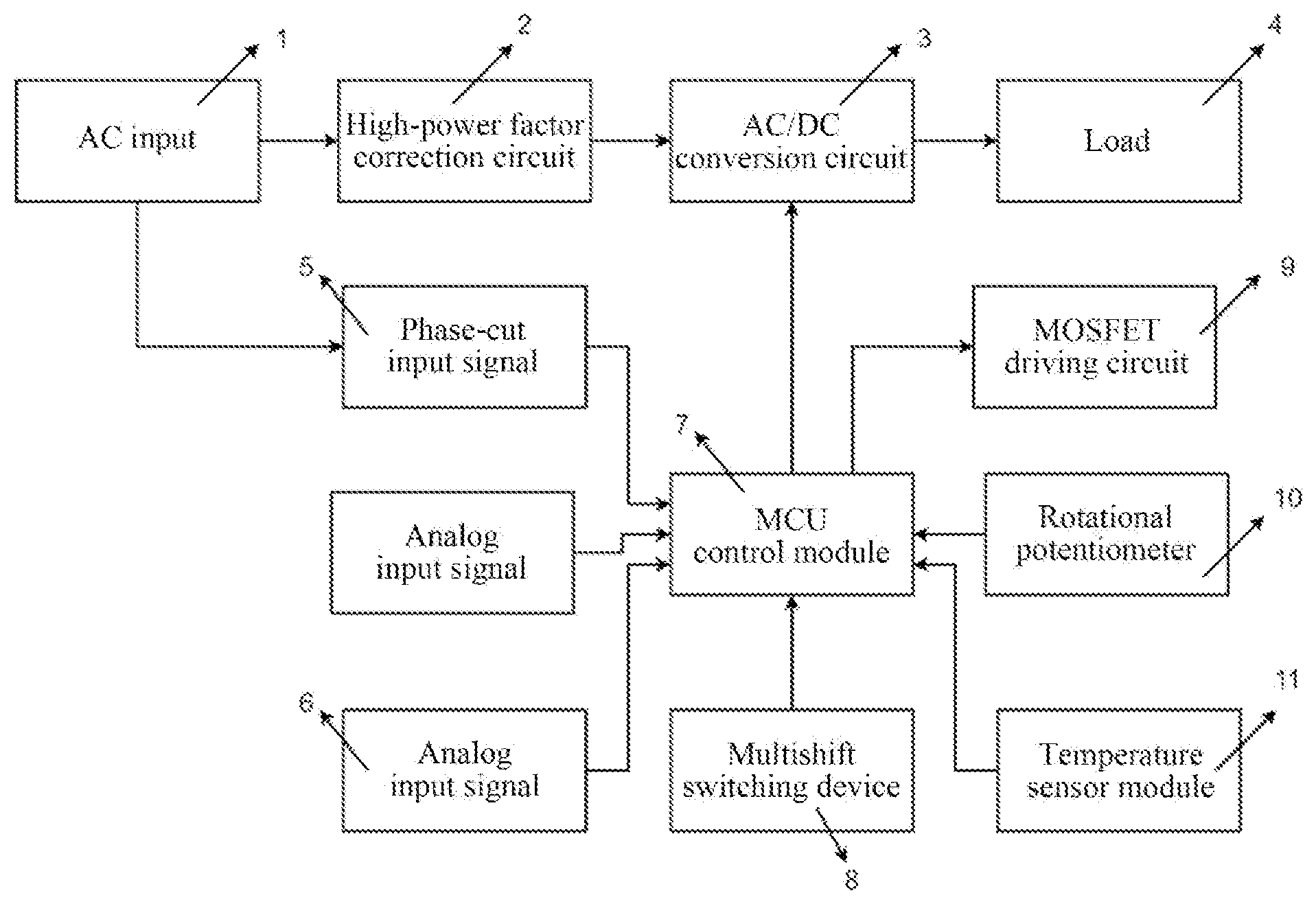 Patent US12317385 Figure 1 – Multifunctional dimmable driving power supply