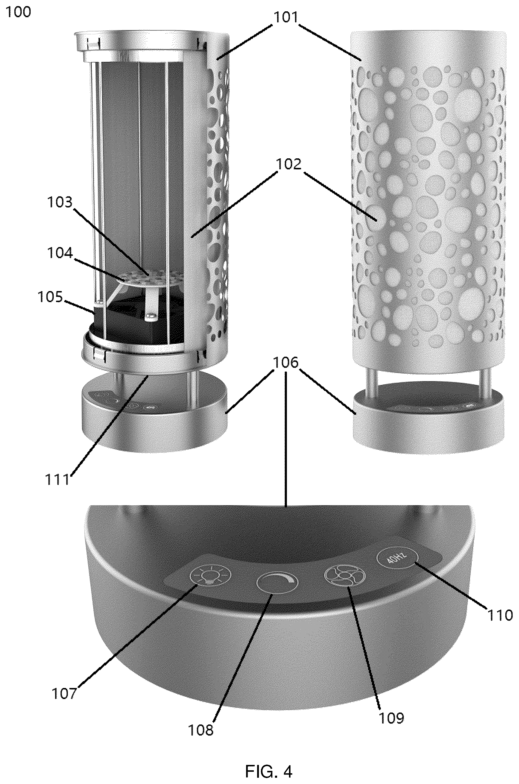 Patent US12317386 Figure 4 – Lighting apparatus with invisible strobing