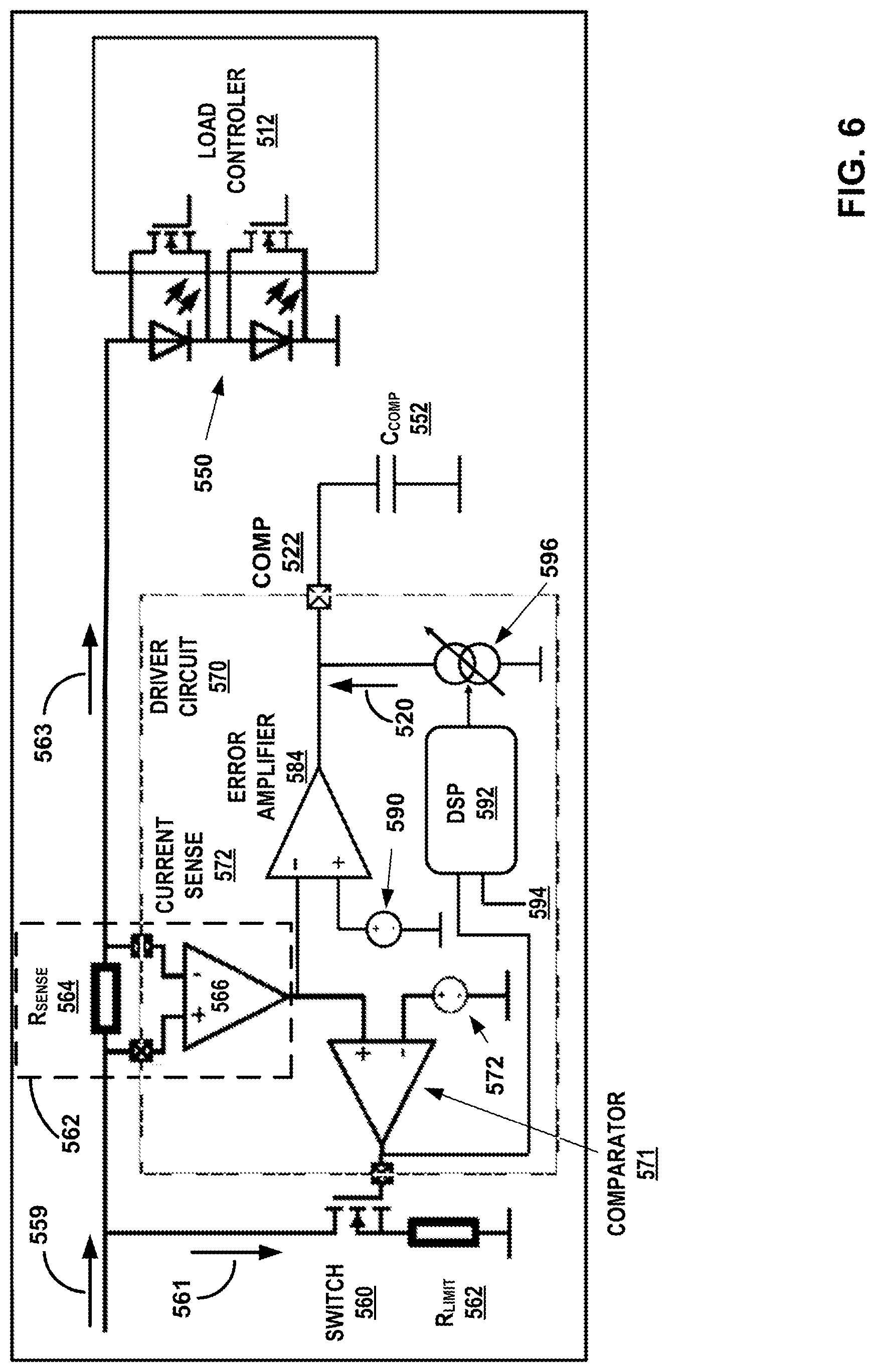 Patent US12317387 Figure 6 – Smart LED driver solution for dynamic LED chain