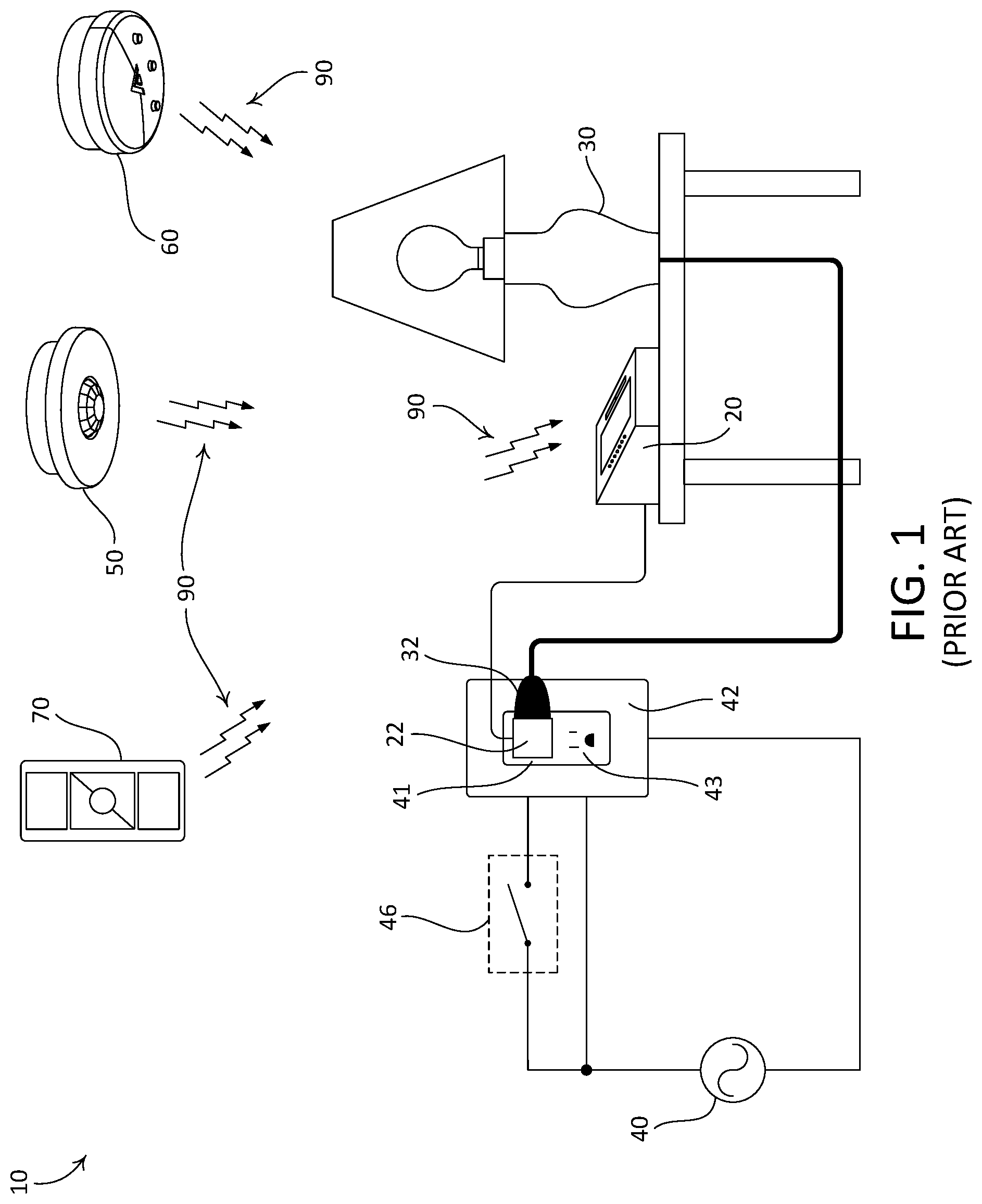 Patent US12317390 — Faceplate remote control device for use in a load control system — Figure 1