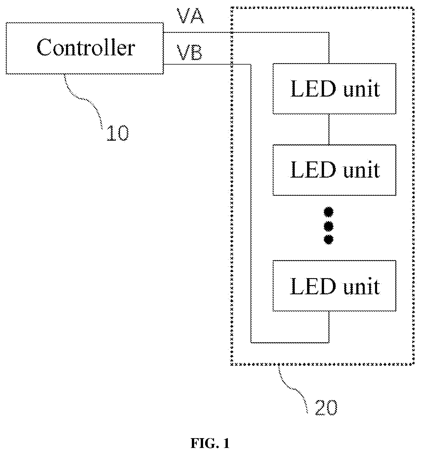 Patent US12317392 Figure 1 – LED control system