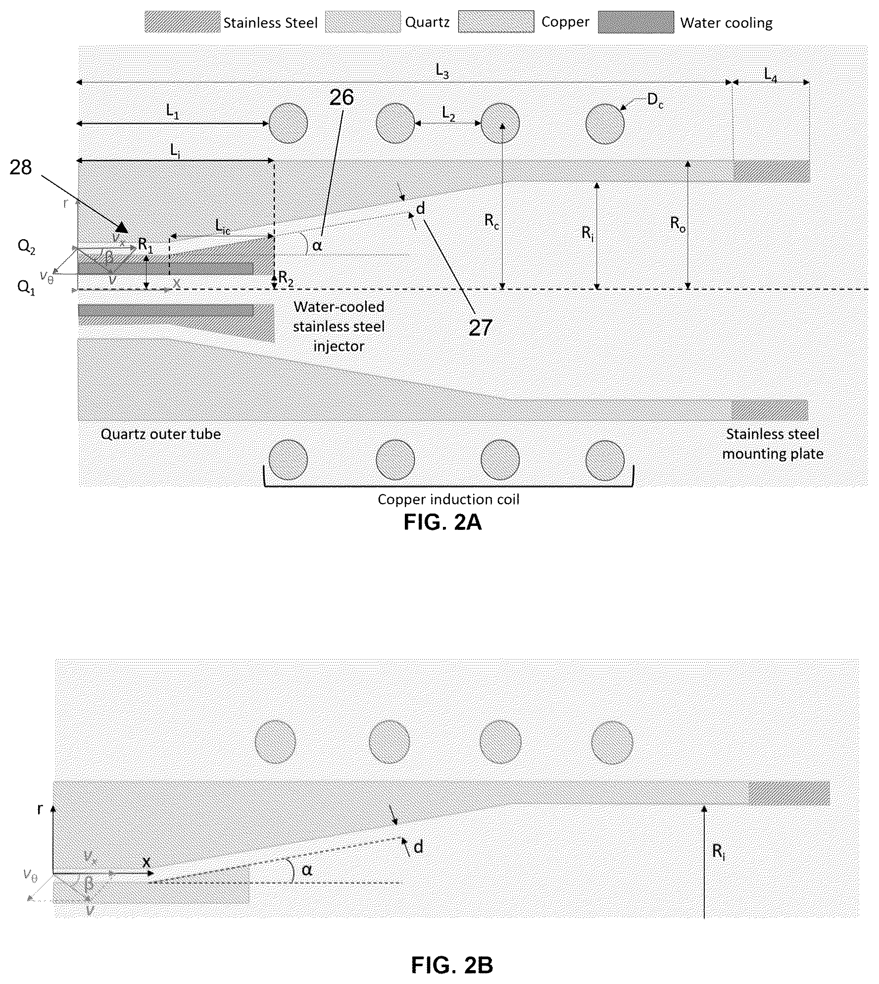 Patent US12317402 Figure 2 – Radio frequency inductively coupled plasma (RF-ICP) torch