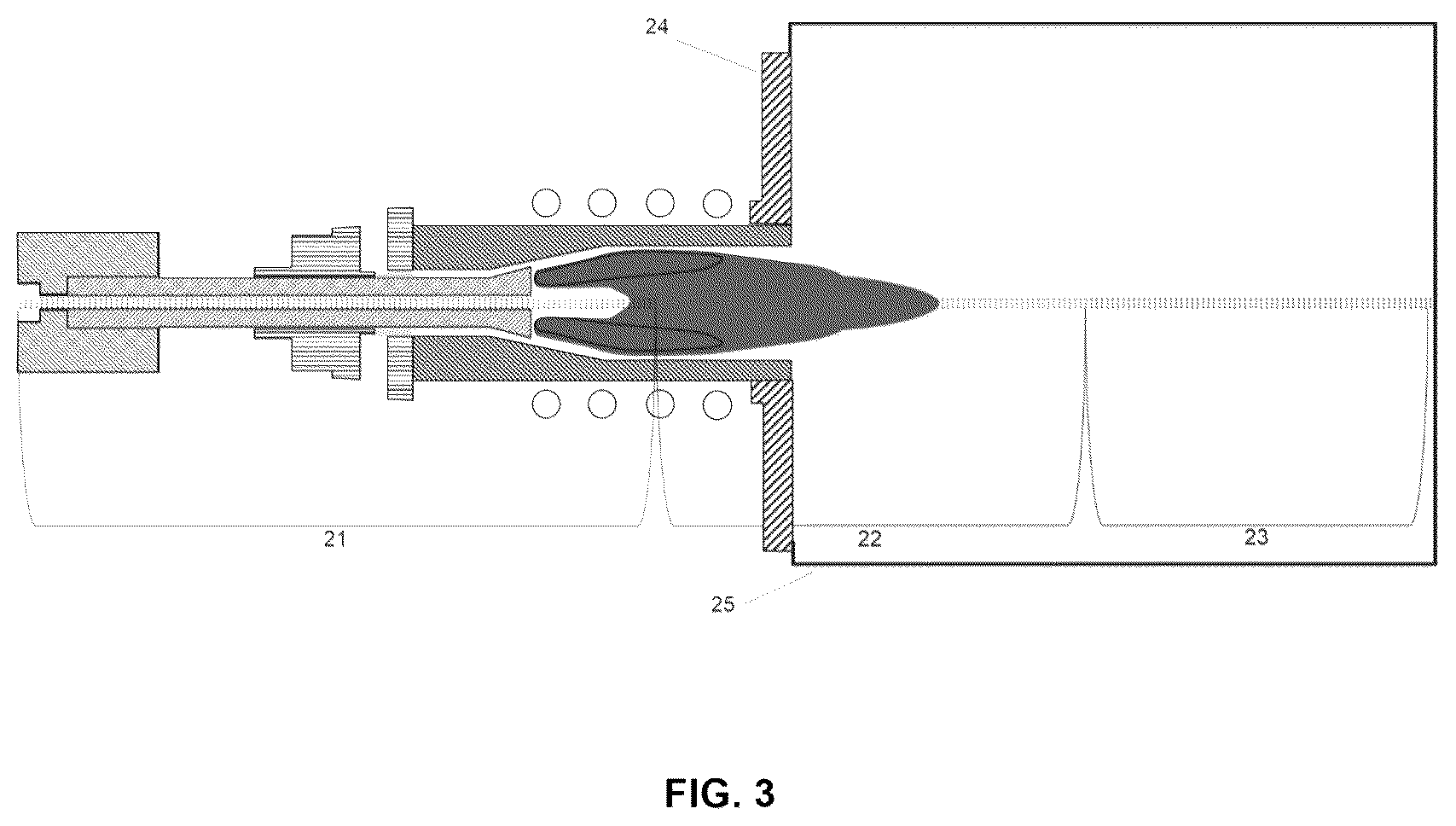 Patent US12317402 Figure 3 – Radio frequency inductively coupled plasma (RF-ICP) torch