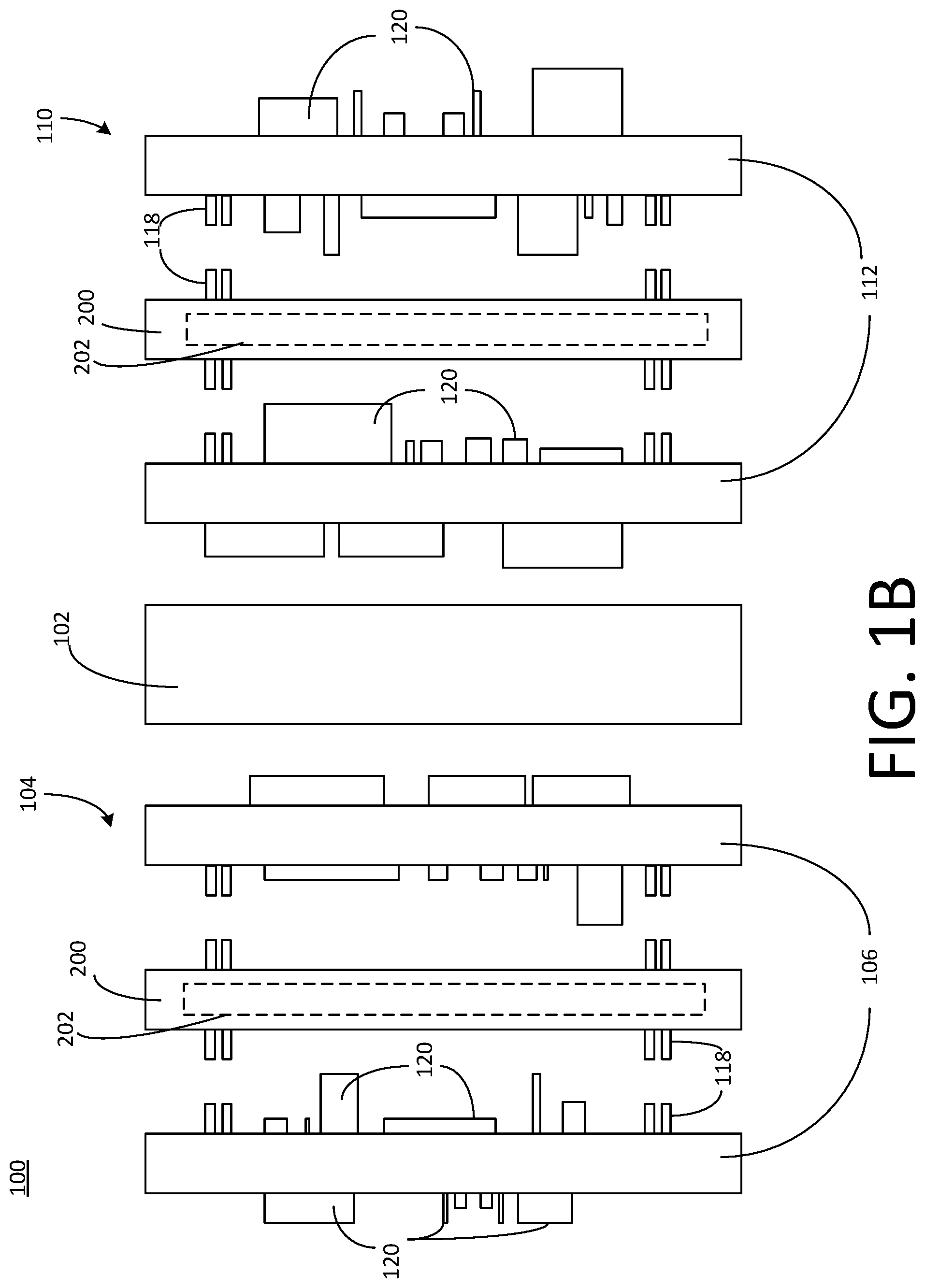 Patent US12317408 Figure 2 – Stack-PCB architecture with embedded vapor chamber