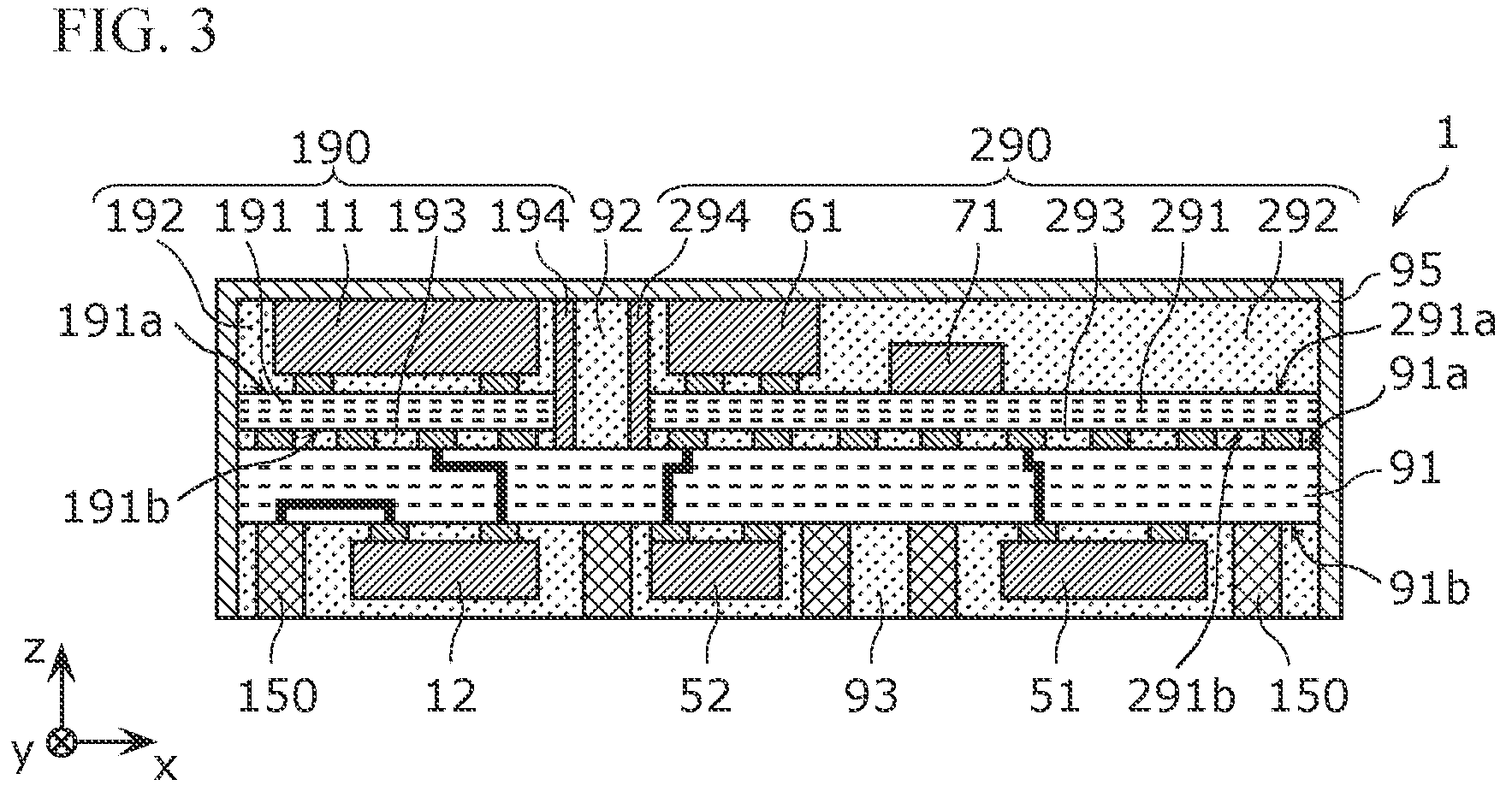 Patent US12317412 Figure 3 – High-frequency module and communication device