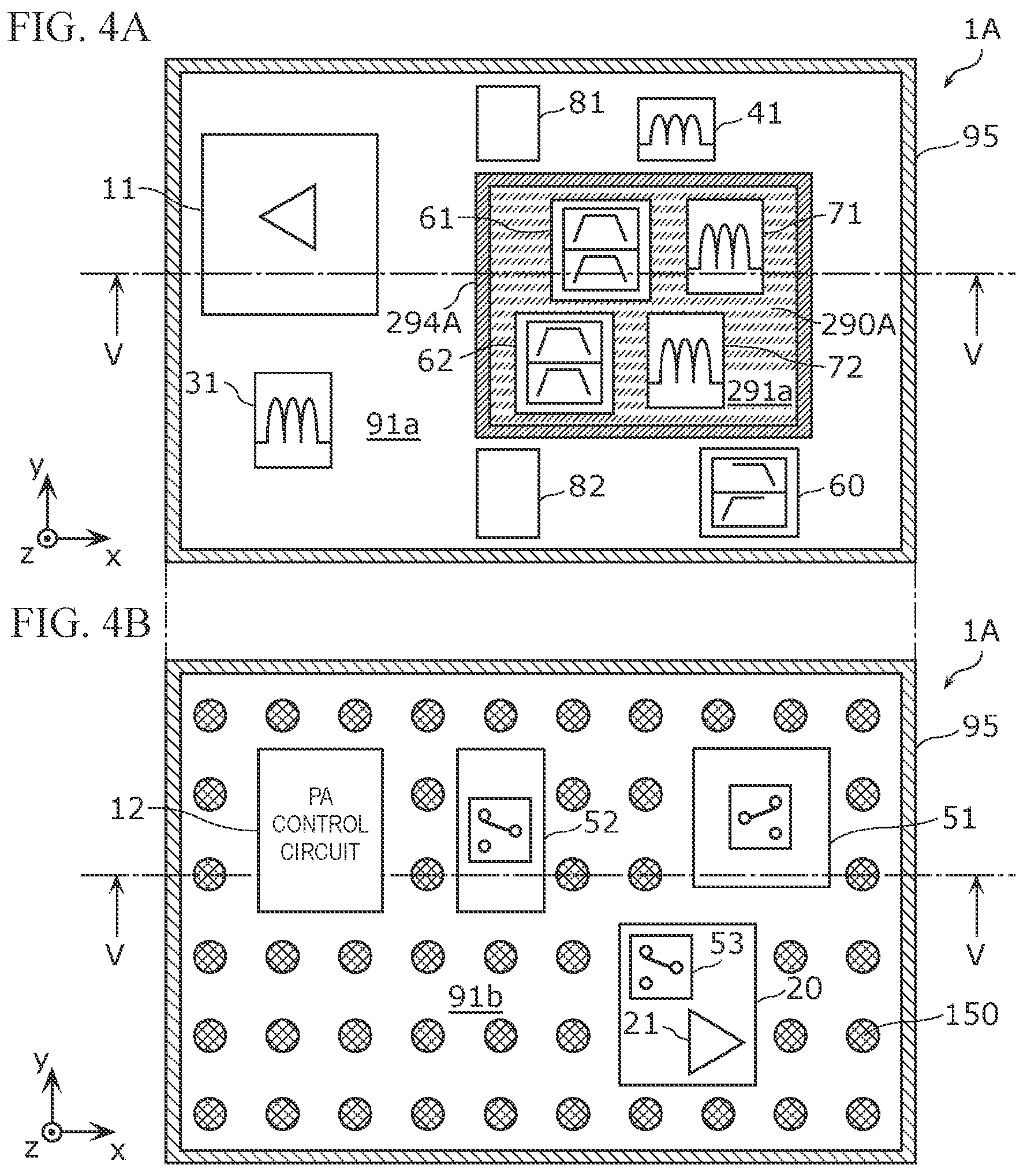 Patent US12317412 Figure 4 – High-frequency module and communication device