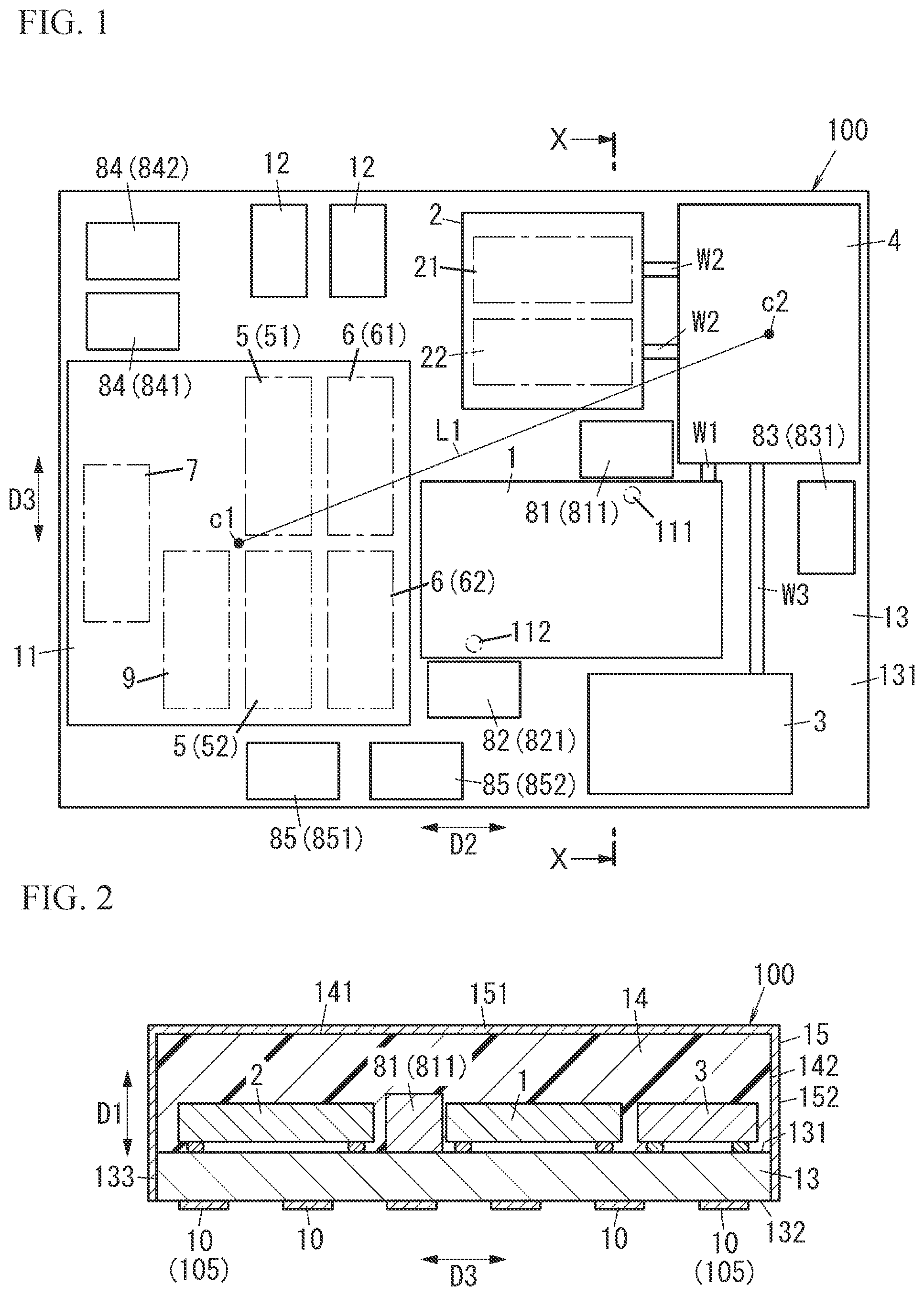 Patent US12317413 Figure 1 – High-frequency module and communication device
