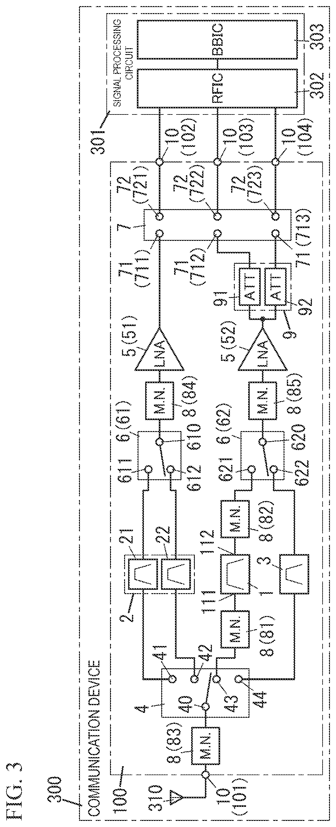 Patent US12317413 Figure 2 – High-frequency module and communication device